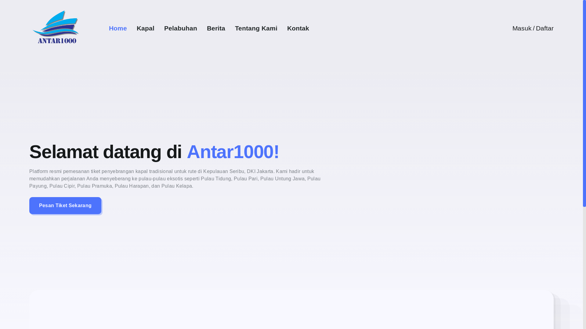 website screenshot of https://antarseribu.com/