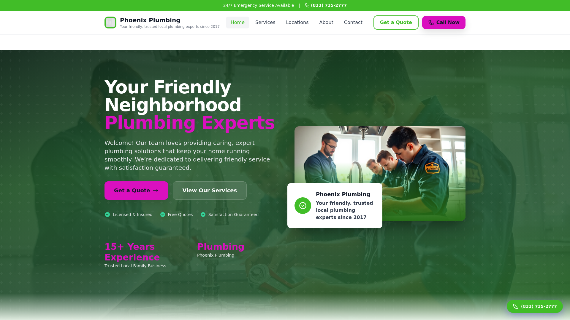 website screenshot of https://phoenixplumbingtx-com.pages.dev/