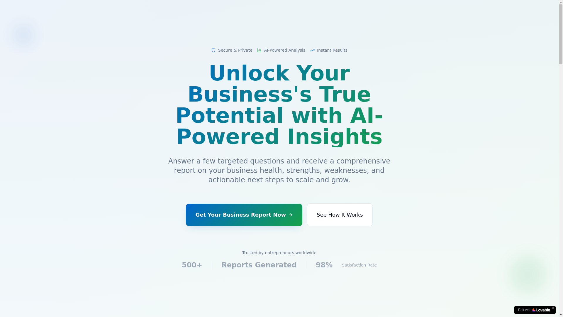 website screenshot of https://bizhealth.ai/
