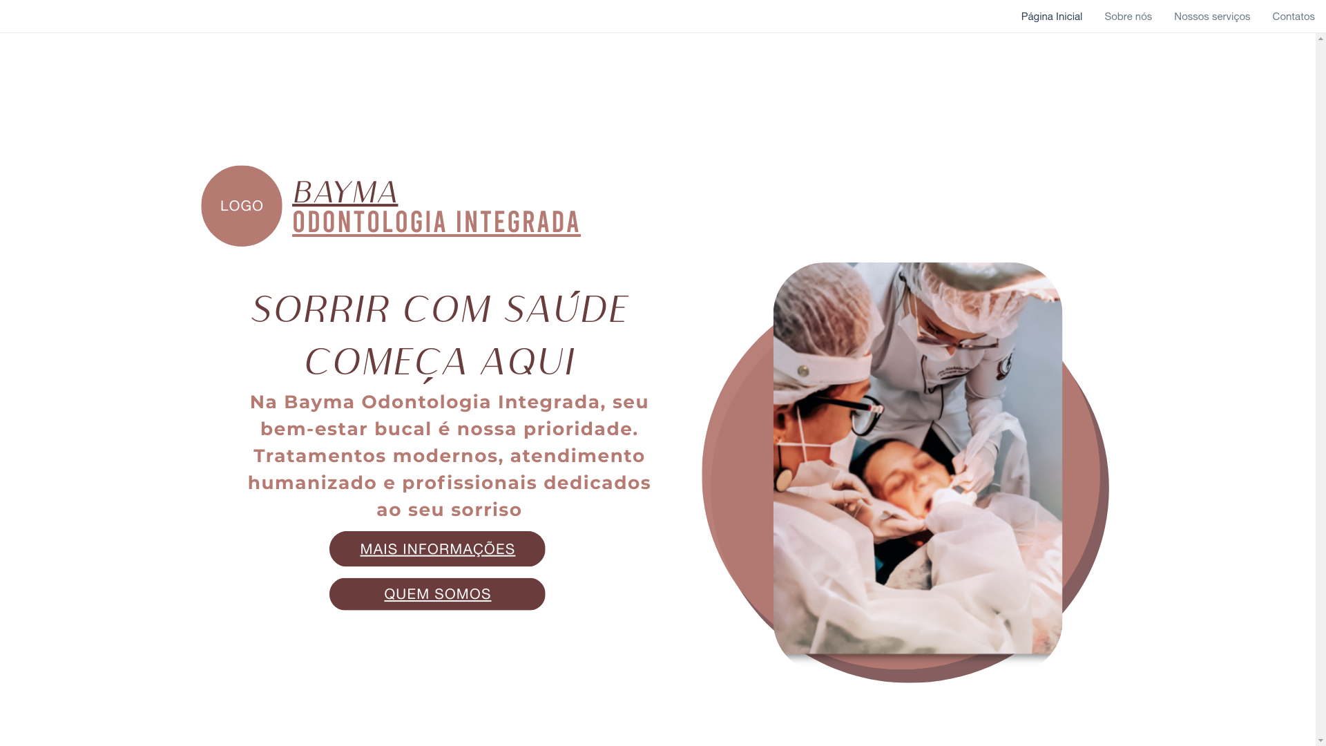 website screenshot of https://baymaodontologiaintegrada.com/