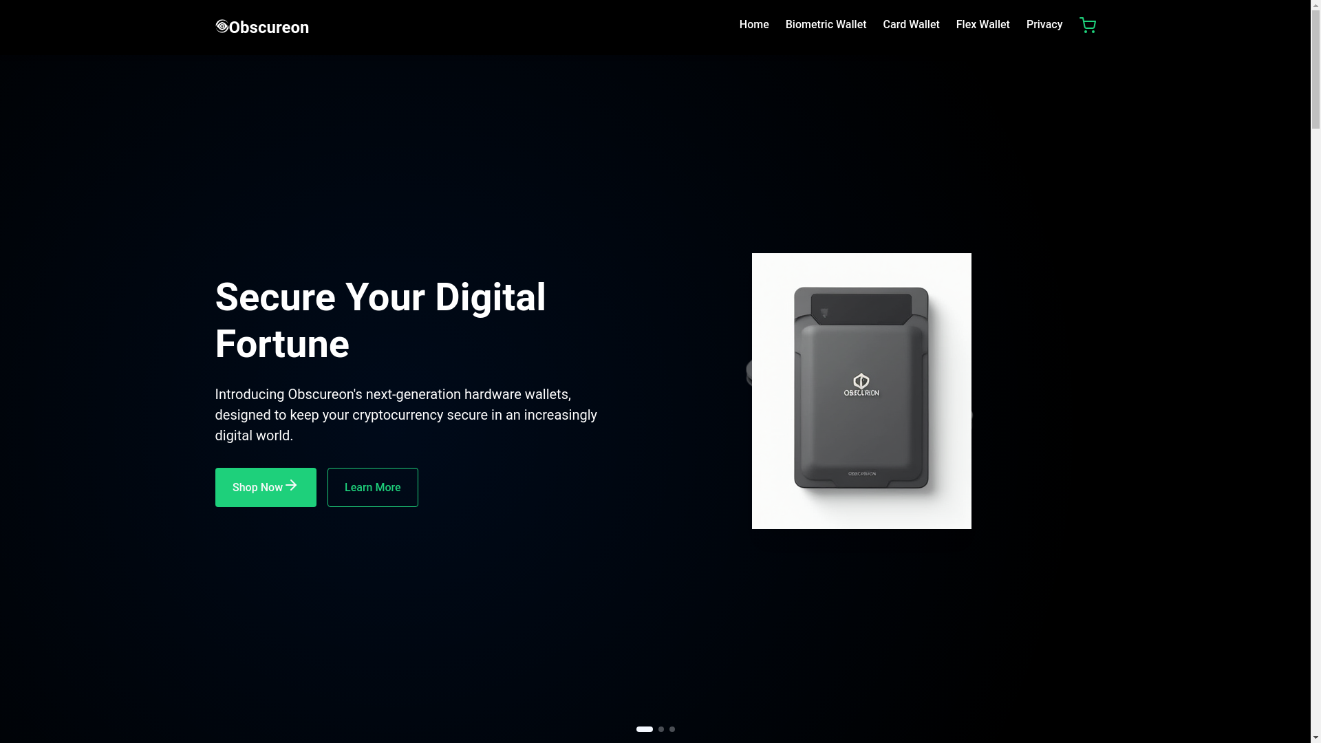 website screenshot of https://obscureon.space/