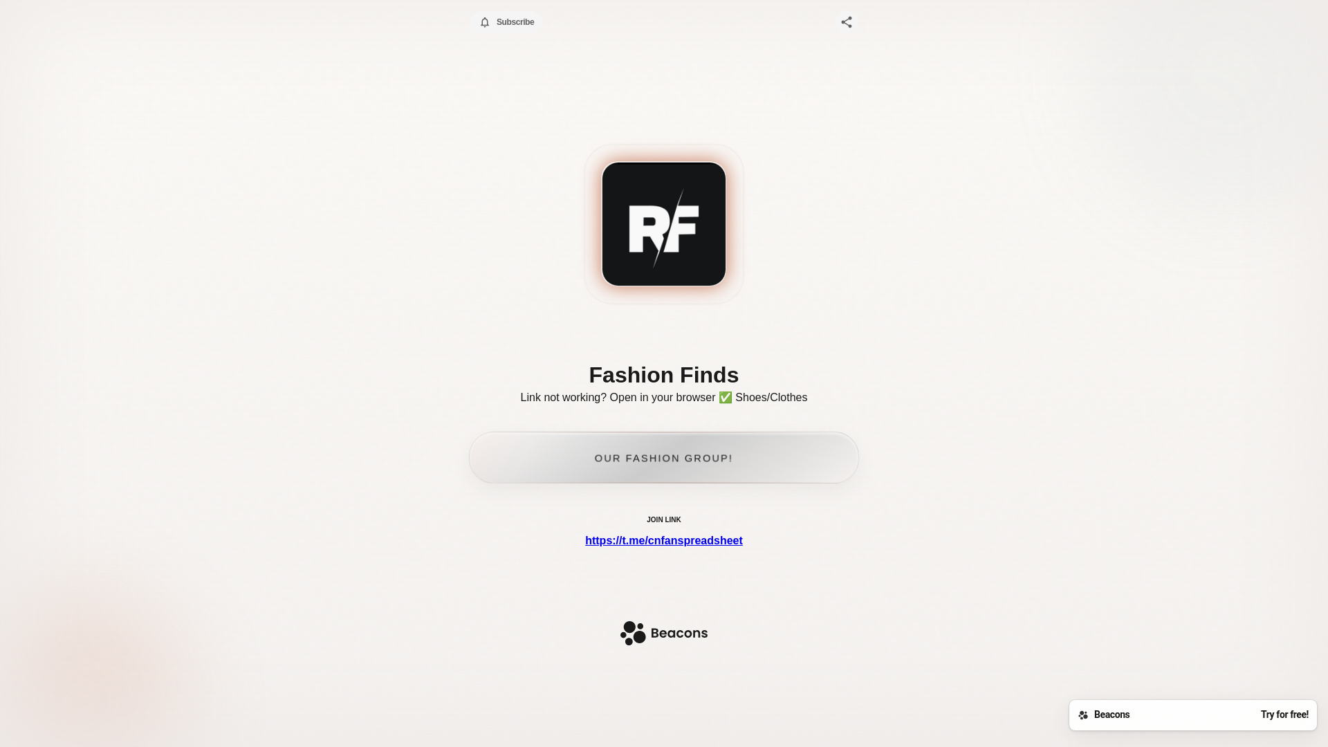 website screenshot of https://fashionfindsgp.com/