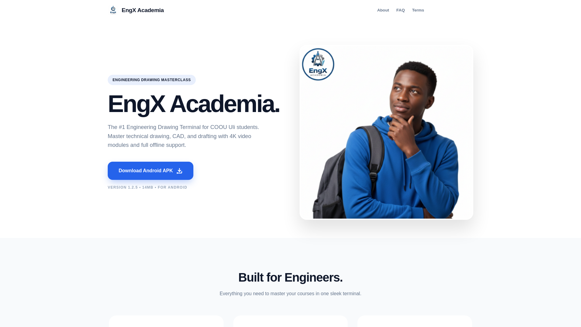 website screenshot of https://engxacademia.online/