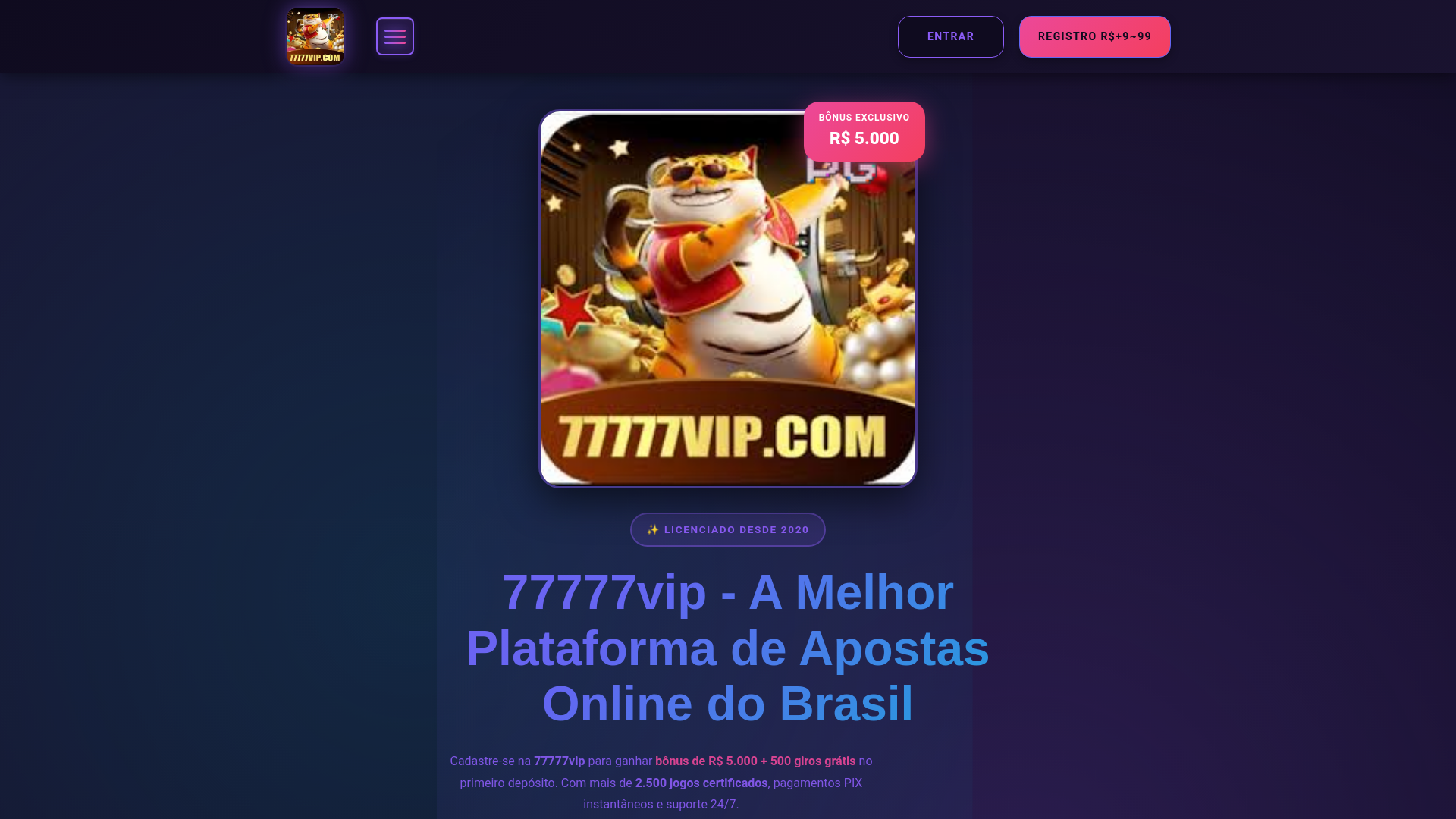 website screenshot of https://77777vipk.com/