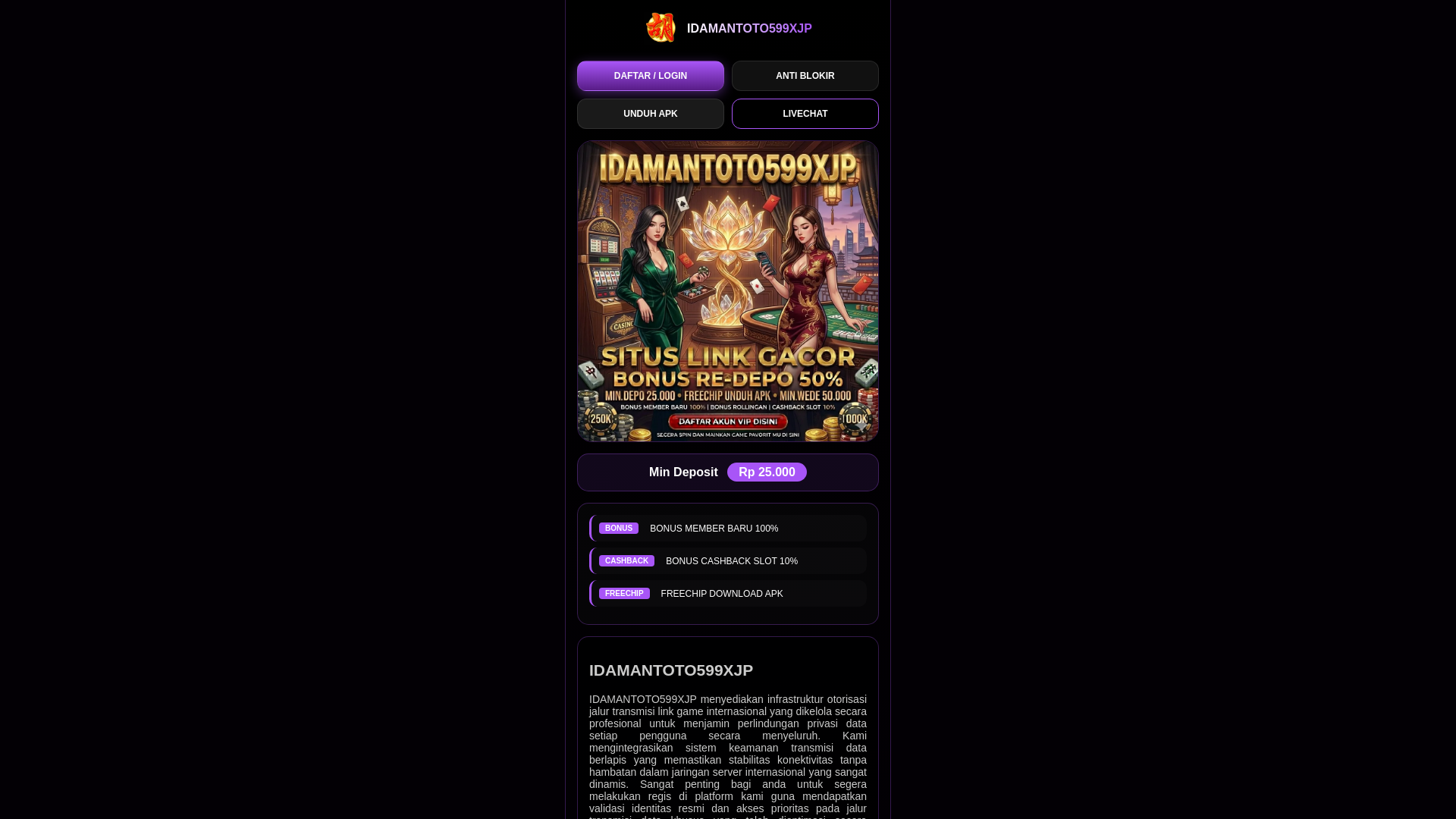 website screenshot of https://idamantoto599xjp.site