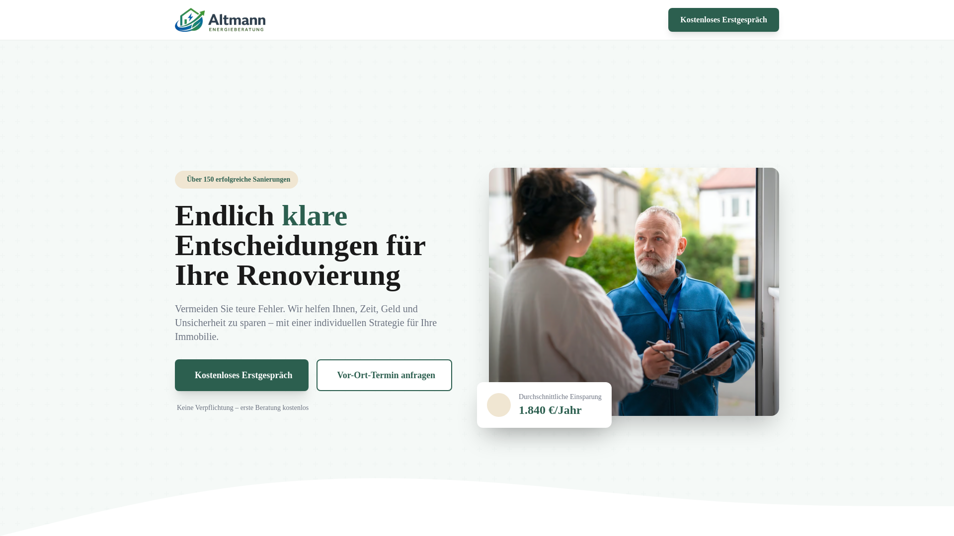 website screenshot of https://altmann-energieberatung.com/