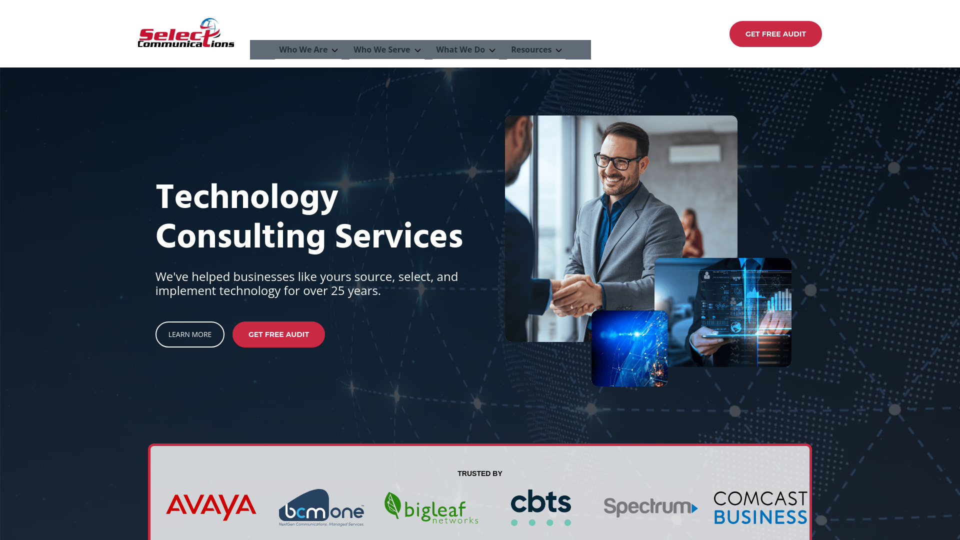 website screenshot of https://meetwithselectcommunications.info