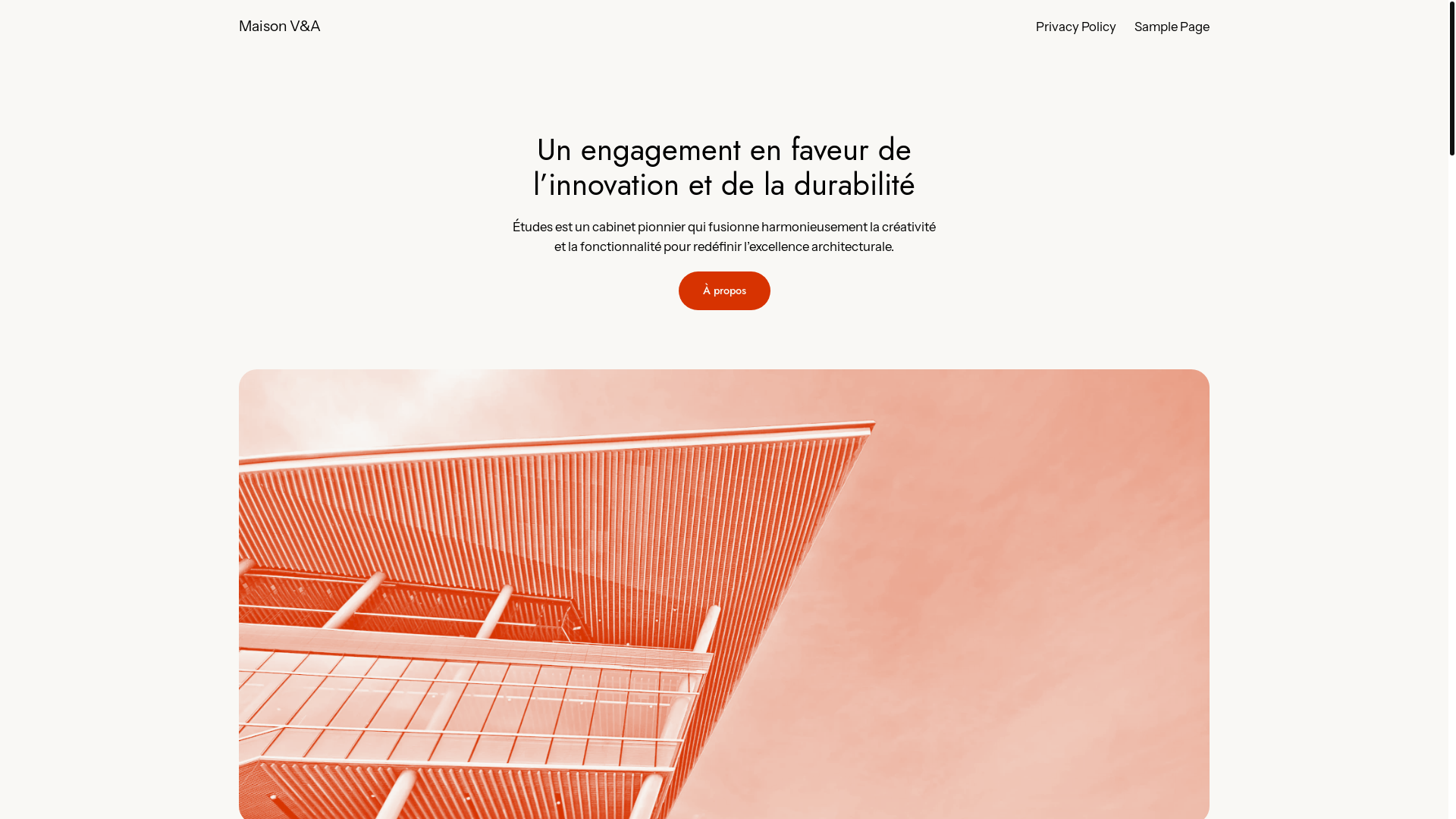 website screenshot of https://maisonva.ch/