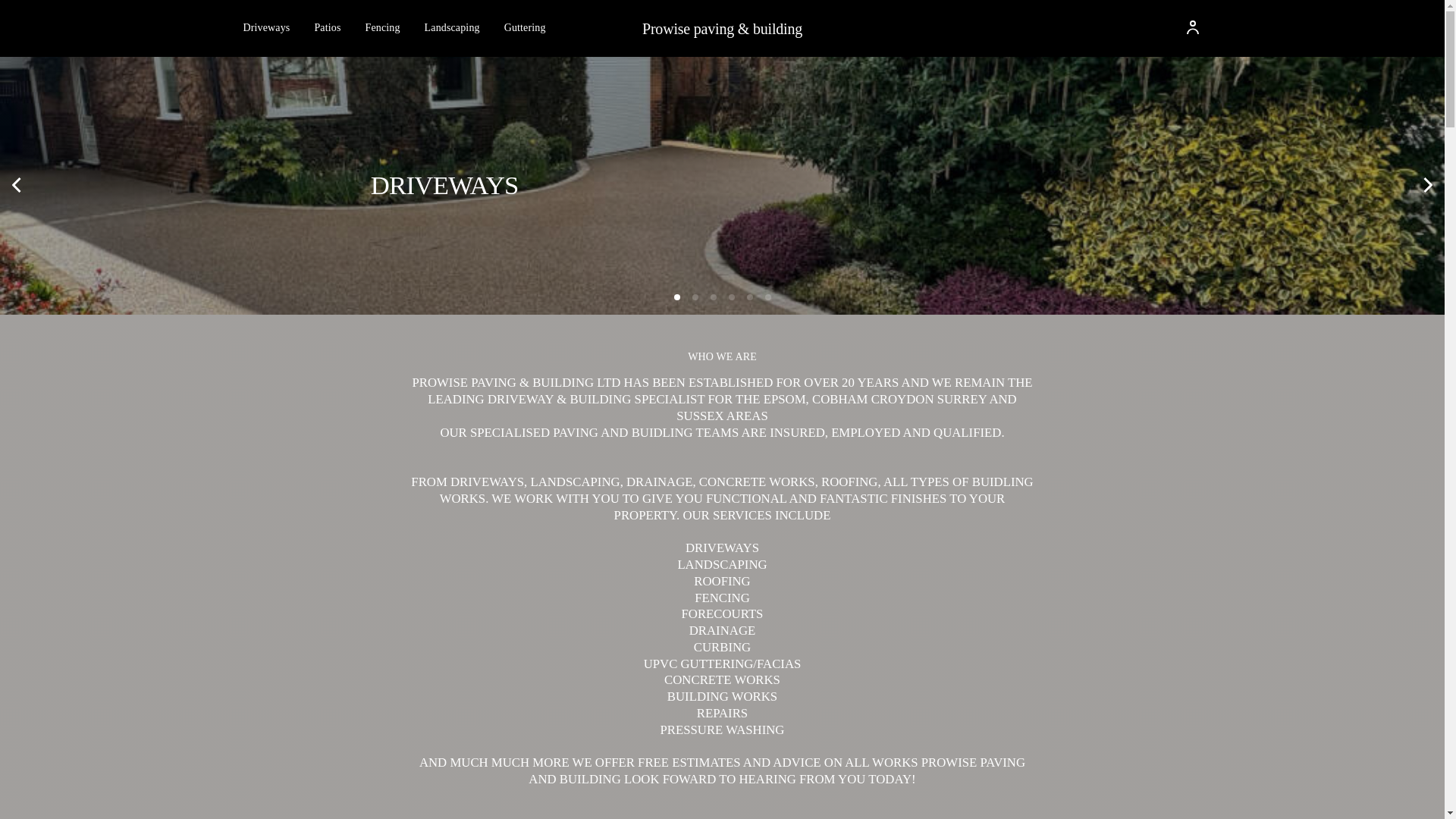 website screenshot of https://prowisepaving.co.uk/