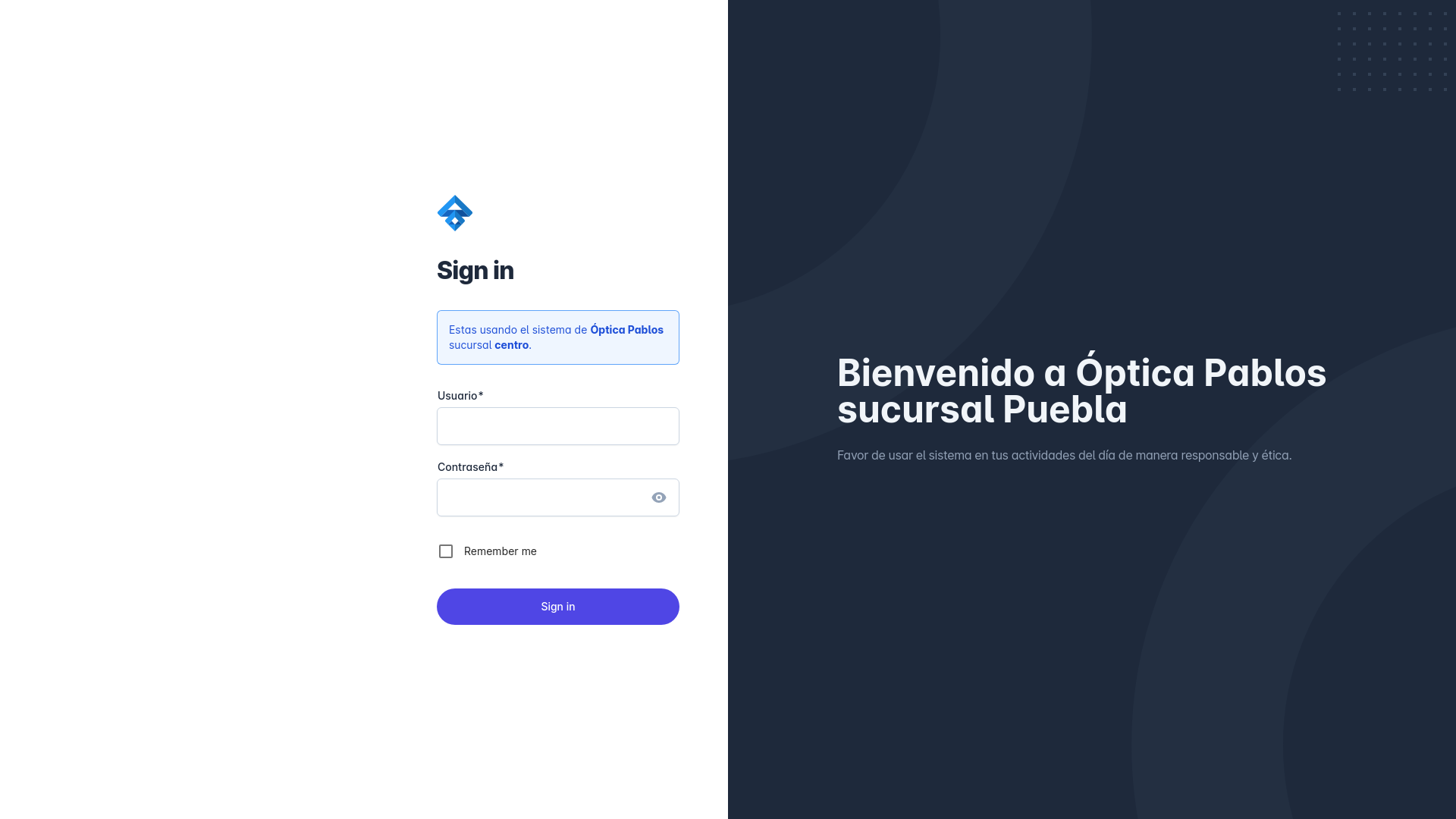 website screenshot of https://optica-pablos-qa.pages.dev/