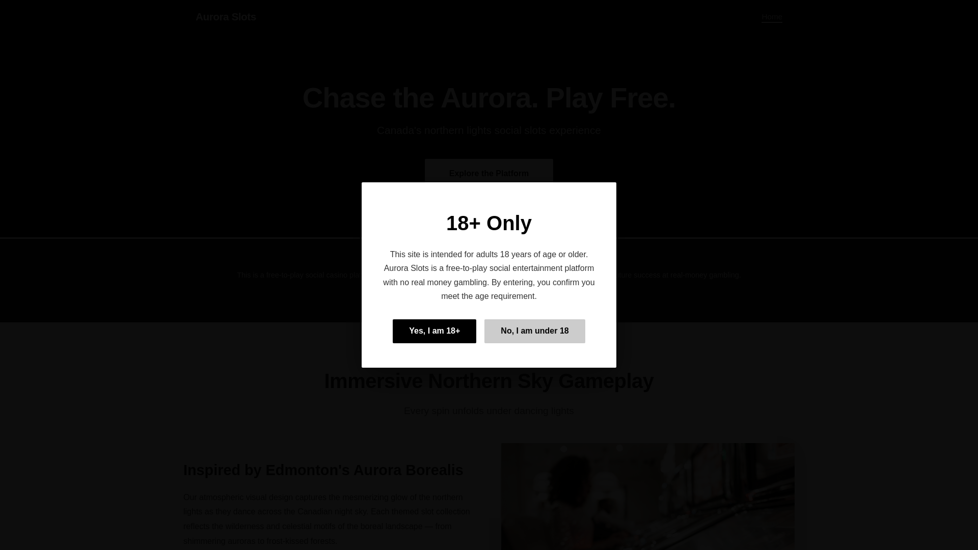 website screenshot of https://auroraslotsksa.com/