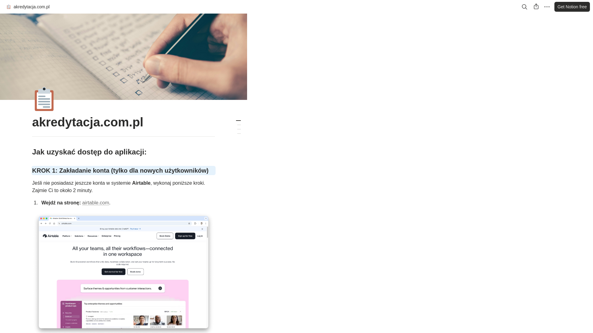 website screenshot of https://akredytacja.com.pl/
