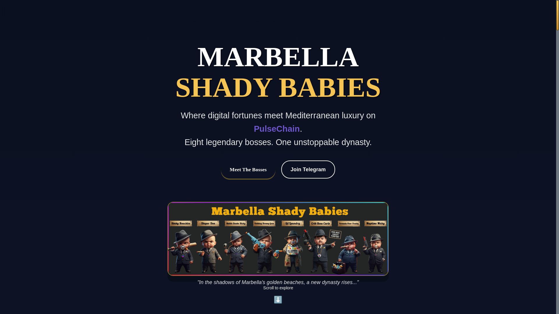 website screenshot of https://marbella-shady-babies.com/