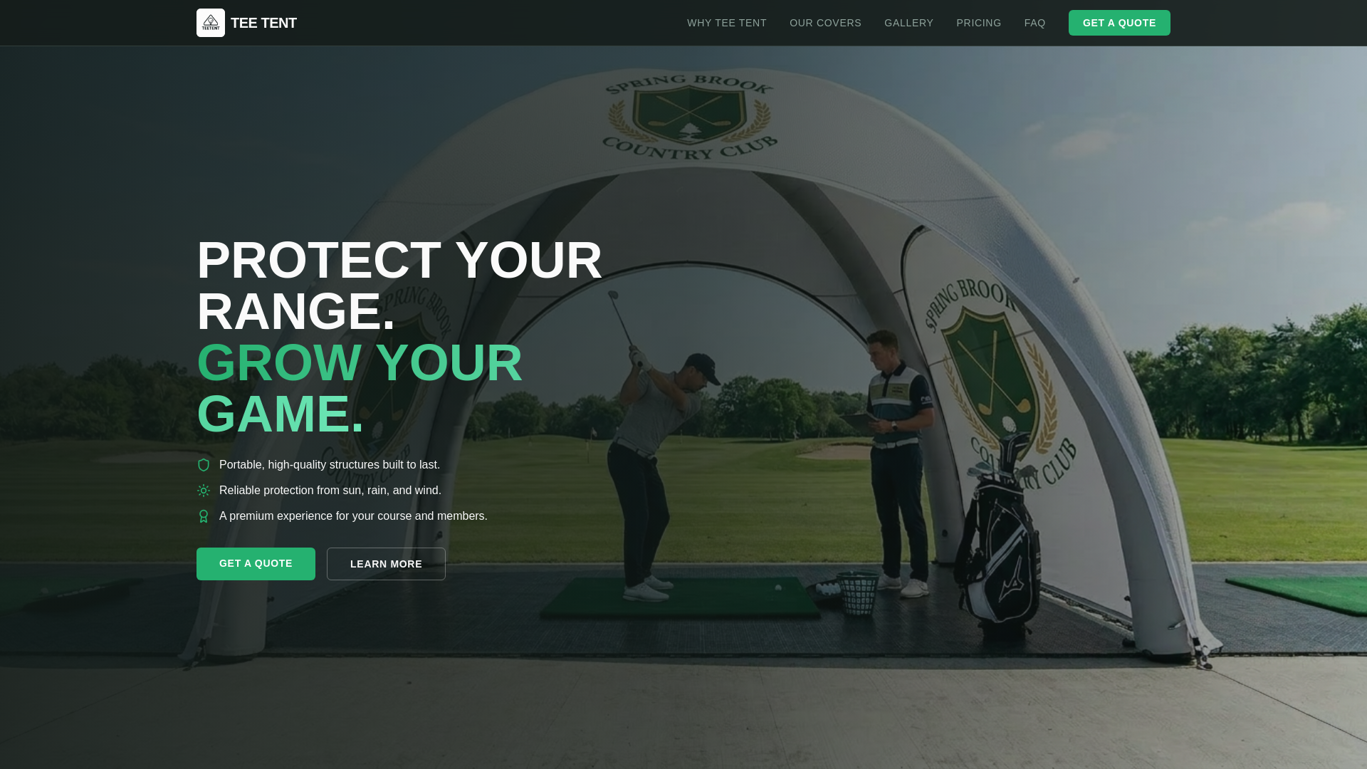 website screenshot of https://teetent.co/