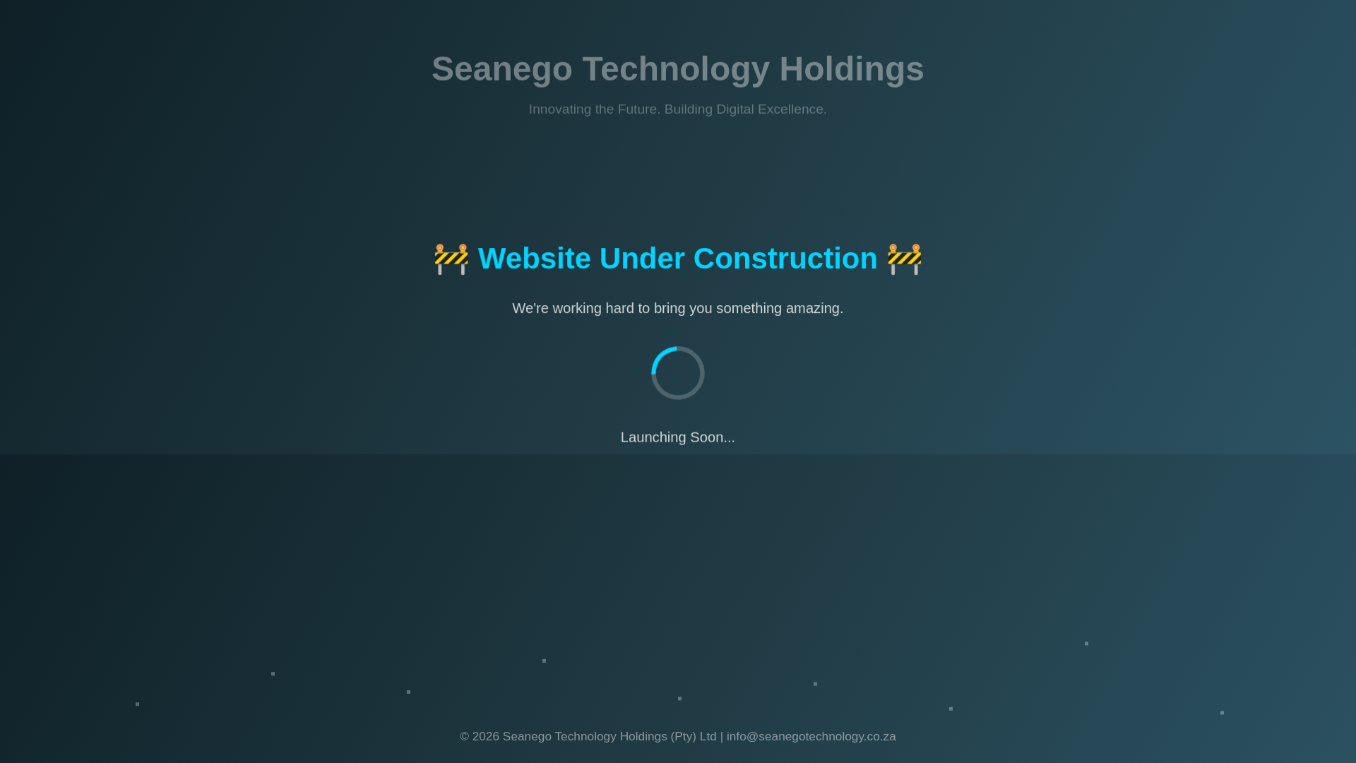 website screenshot of https://seanegotechnology.co.za/