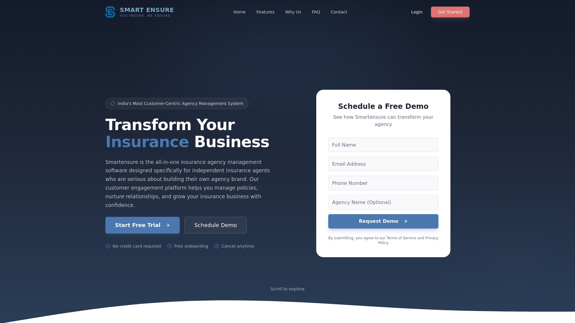 website screenshot of https://smart-ensure-landing-page.pages.dev/