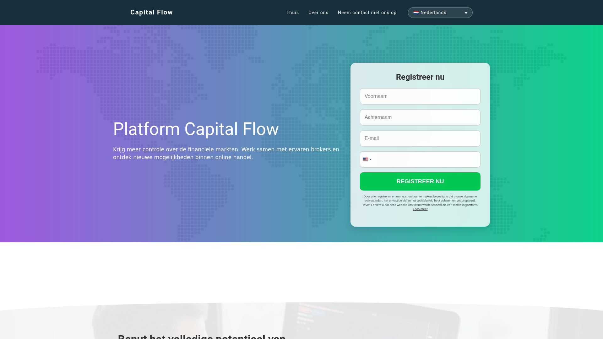 website screenshot of https://capitalflow-nl.fyi/