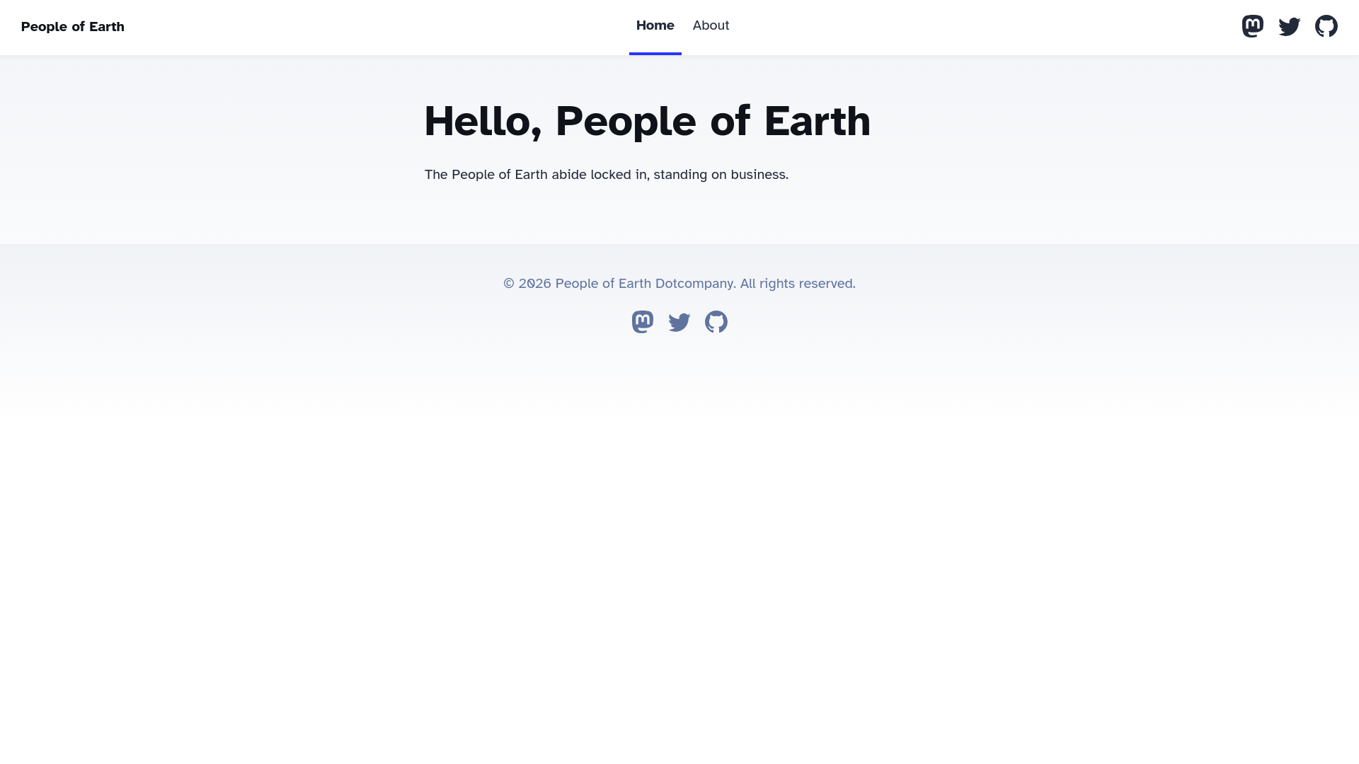 website screenshot of https://peopleofearth.company/