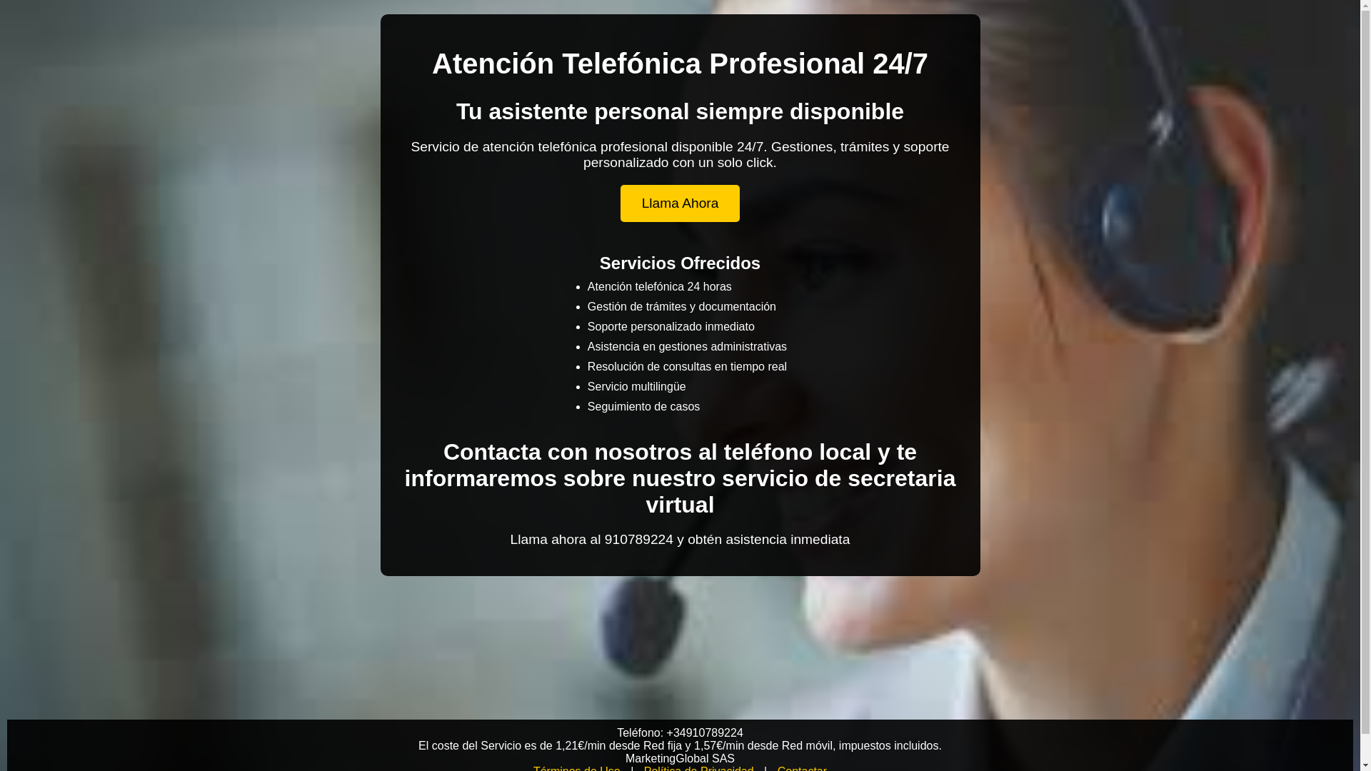 website screenshot of https://atencionclientesya.info/