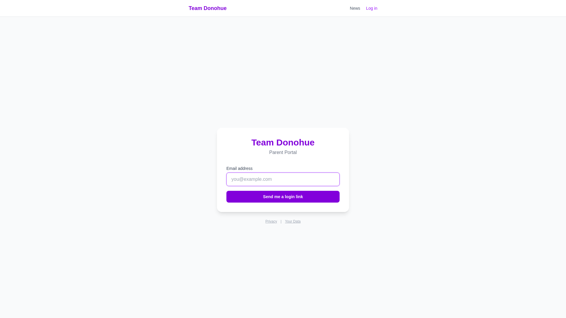 website screenshot of https://teamdonohuedi.com