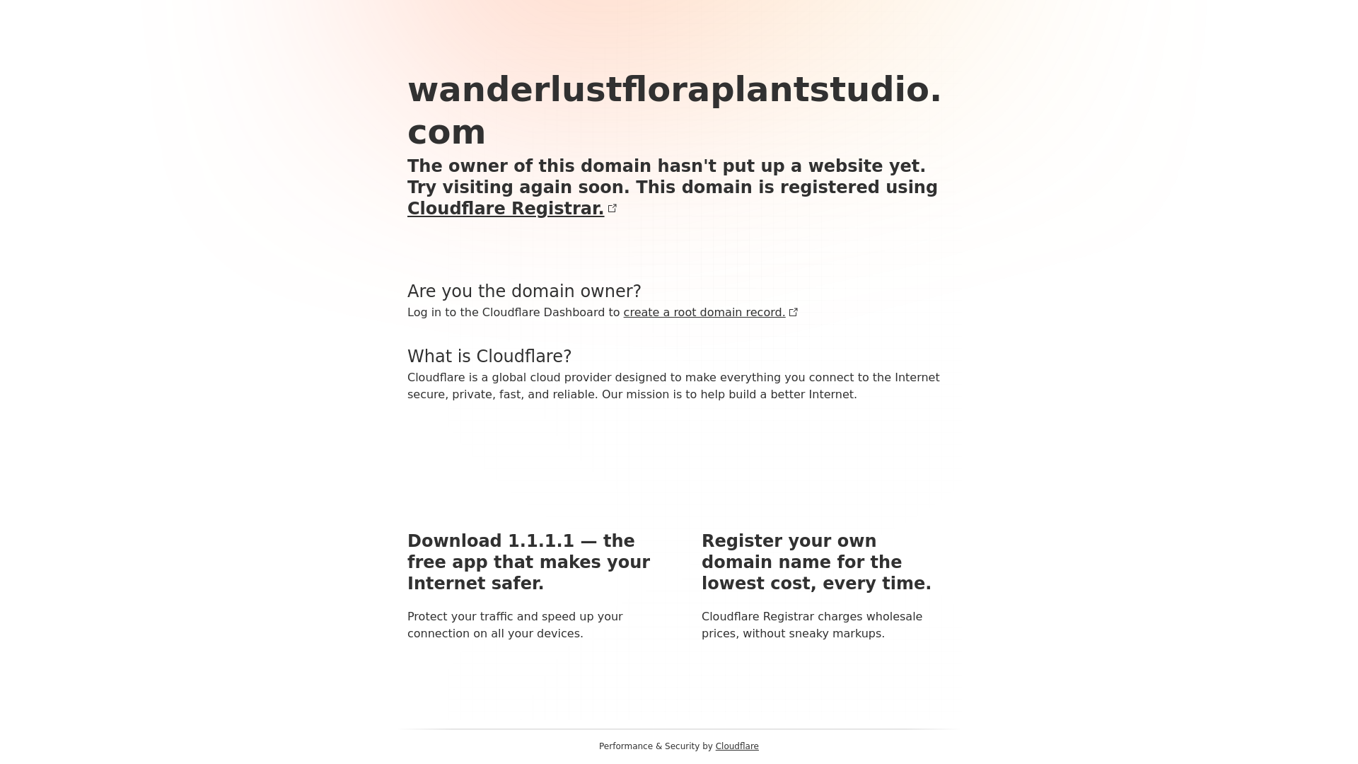 website screenshot of https://wanderlustfloraplantstudio.com