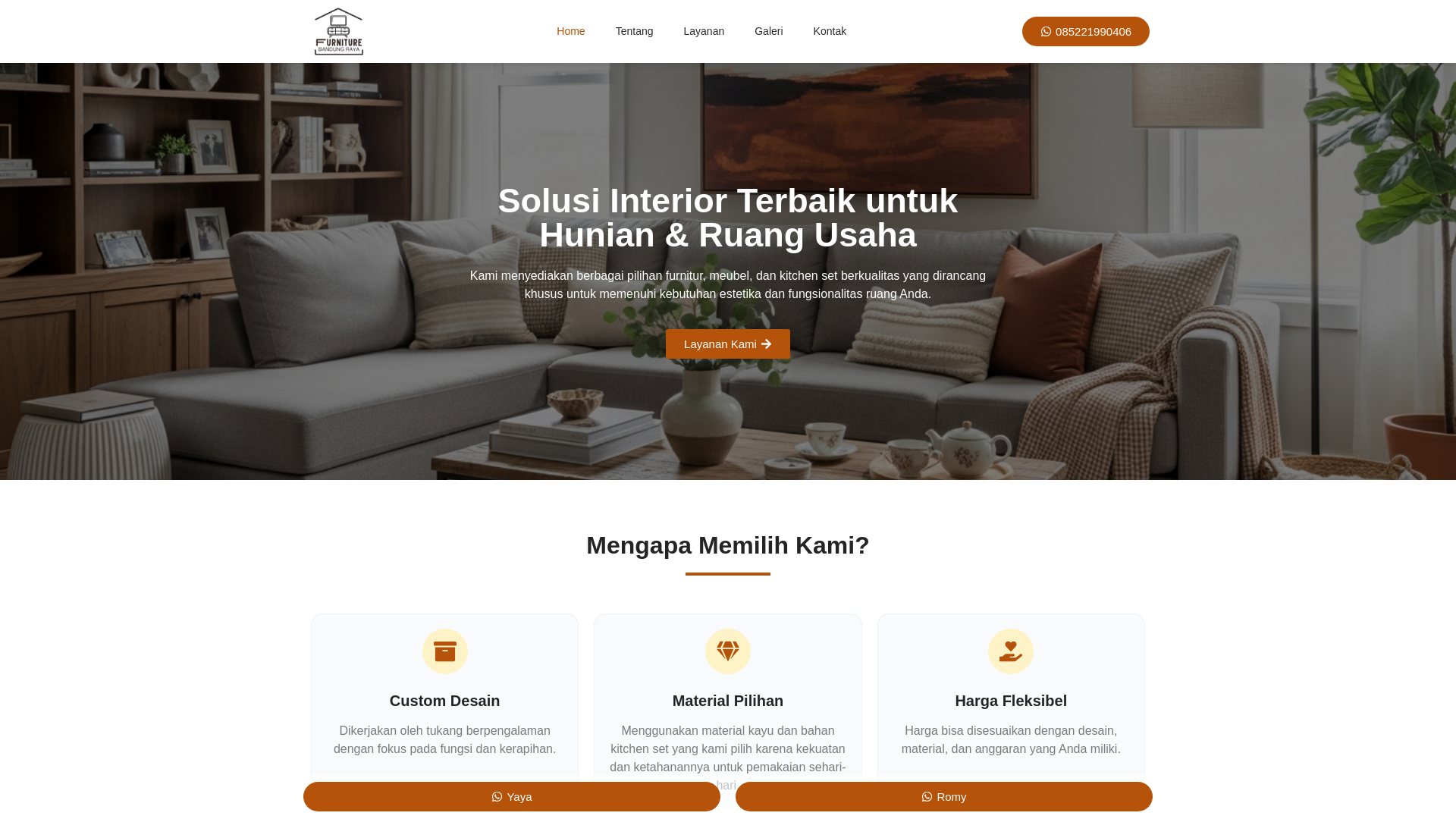 website screenshot of https://furniturebandungraya.com/