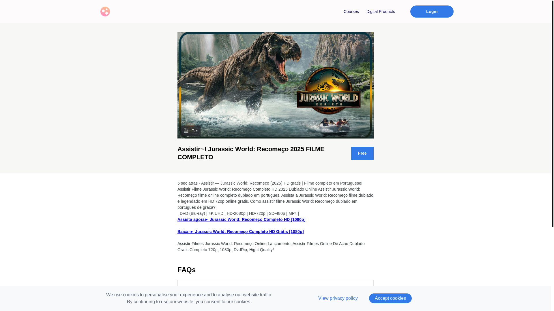 website screenshot of https://extim4pro.graphy.com/products/Assistir-Jurassic-World-Recome%C3%A7o-2025-FILME-COMPLETO-686af17d3141e2785669183d