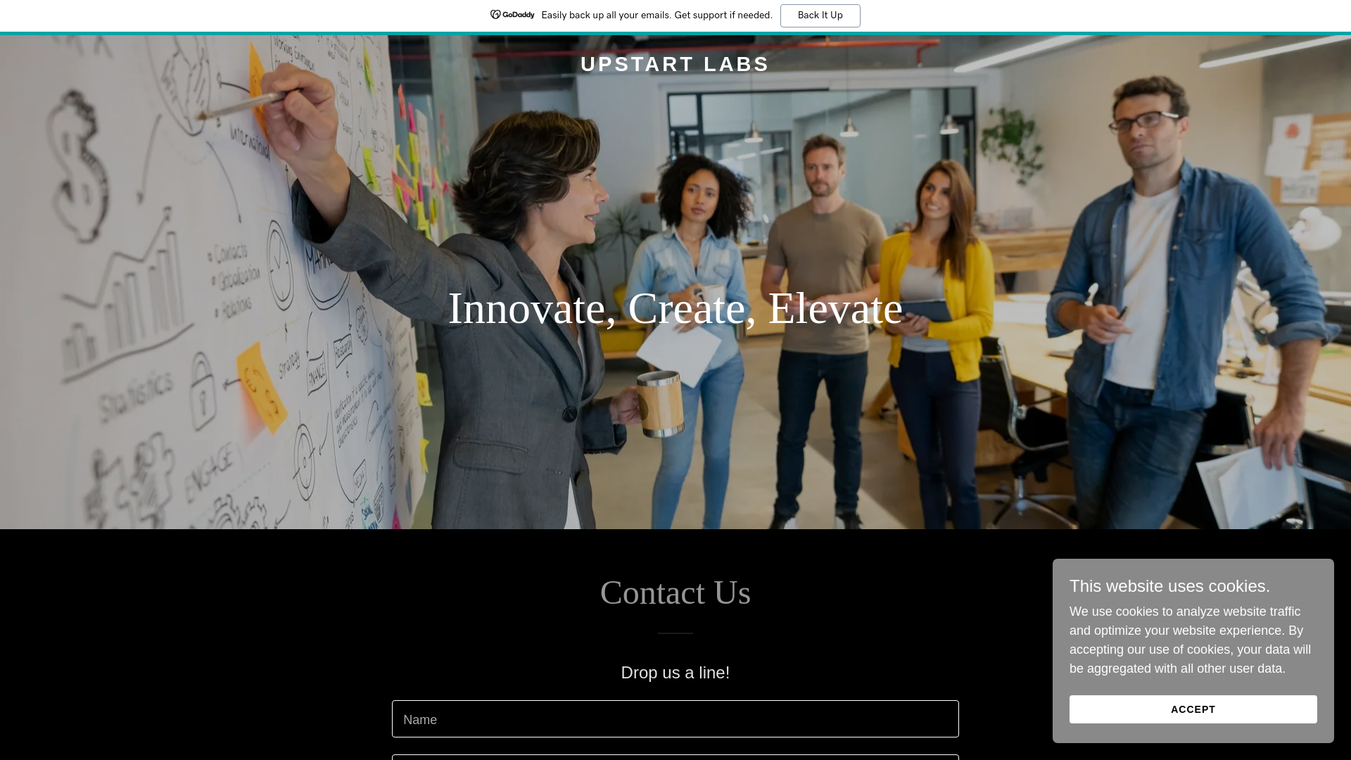 website screenshot of https://upstart-labs.com/