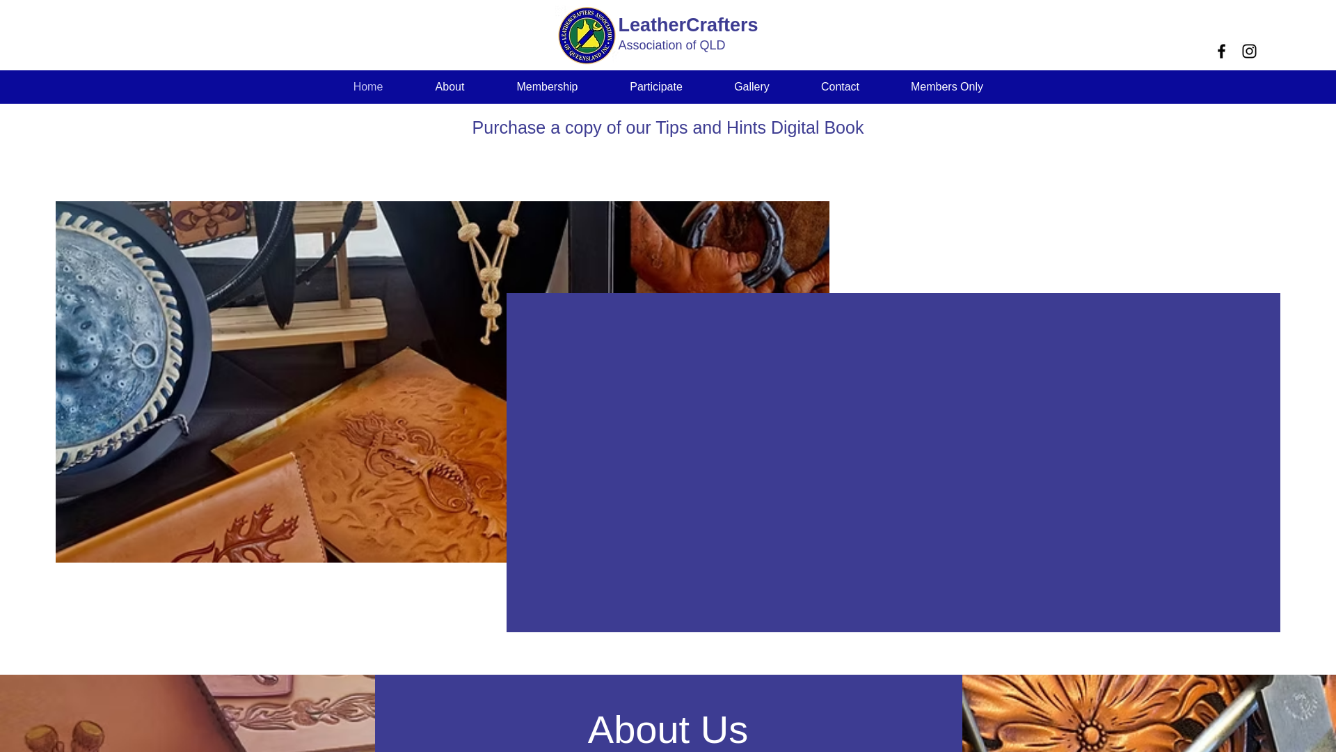 website screenshot of https://leathercraftersassociationofqueensland.com.au/