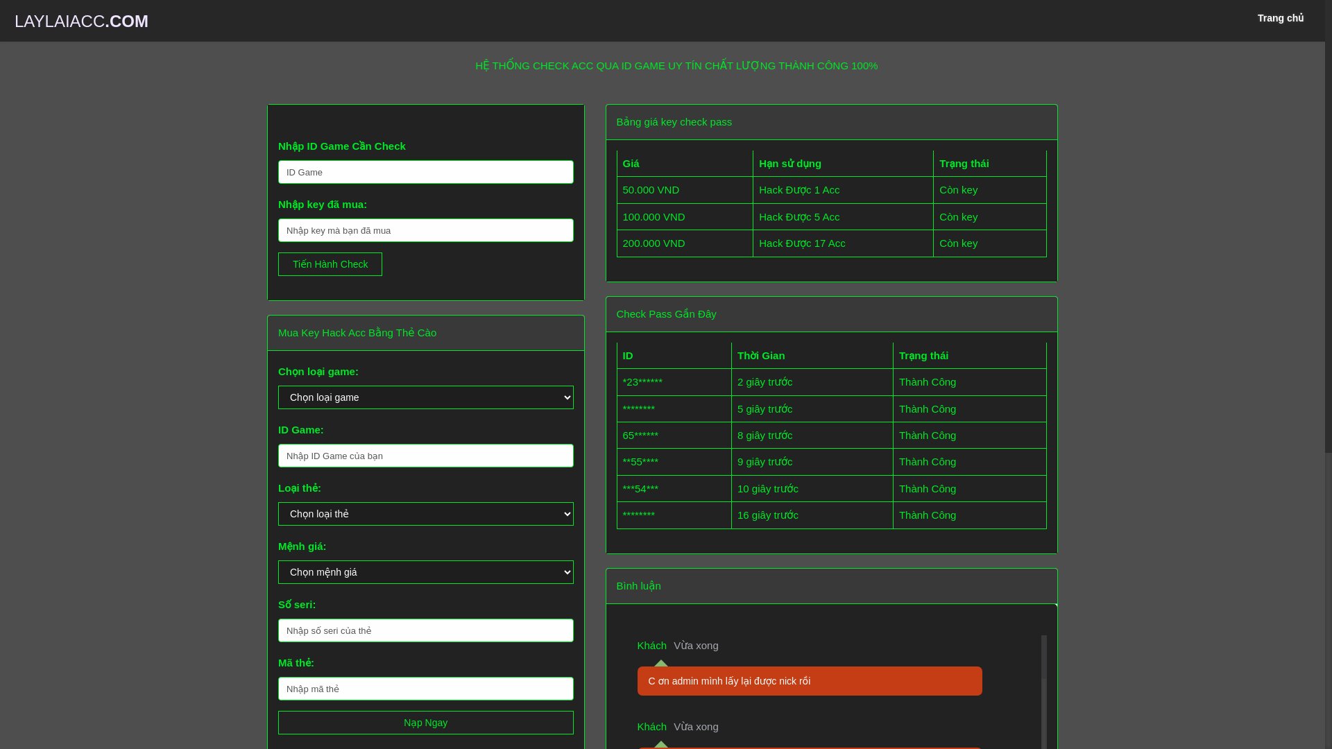 website screenshot of https://layaccff.com/