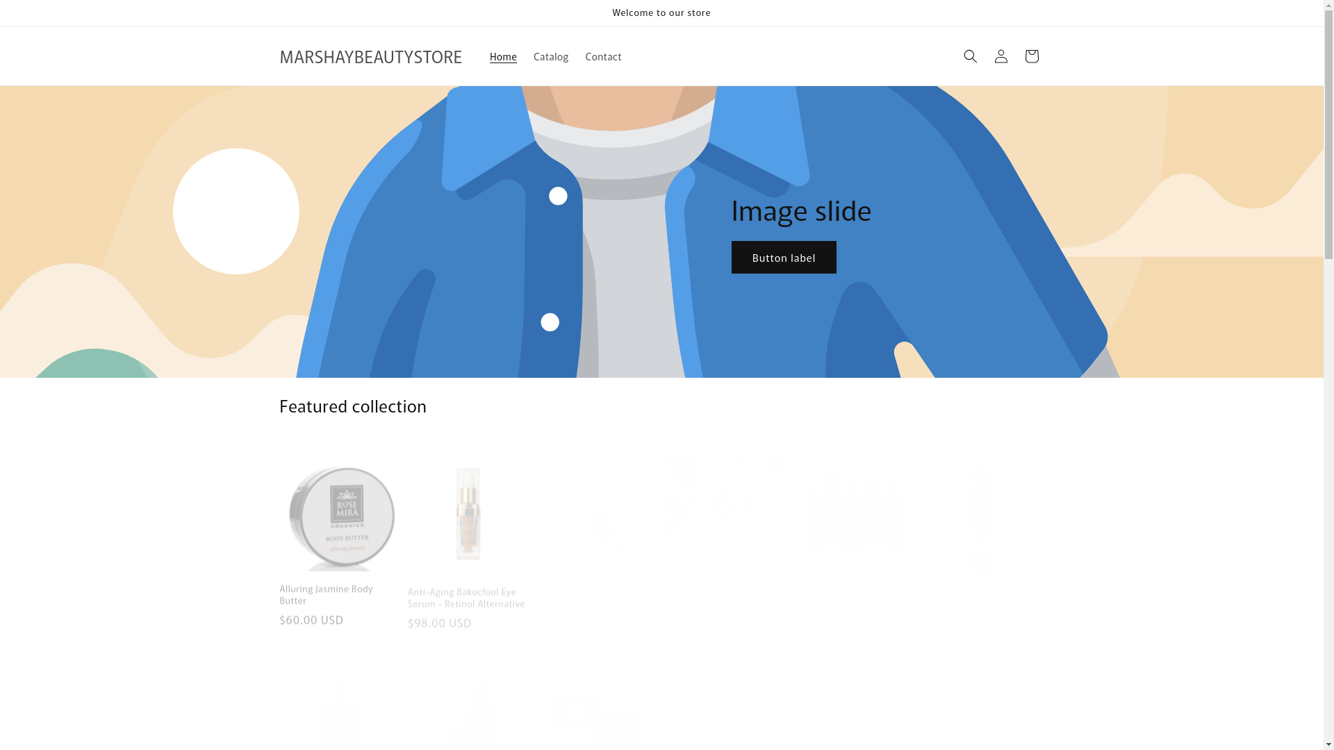 website screenshot of https://marshaybeautystore.fit/