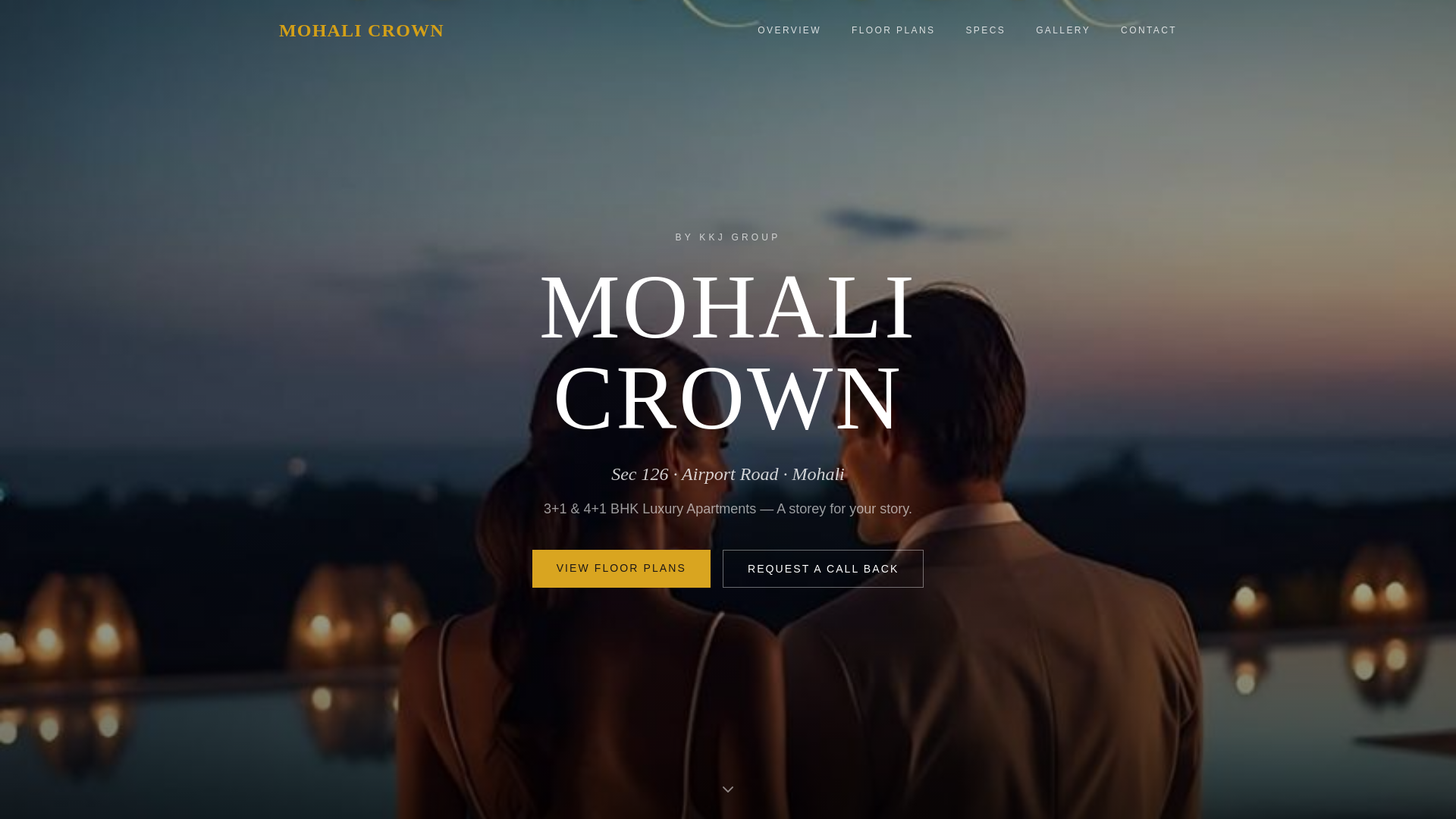 website screenshot of https://mohalicrown.co.in/