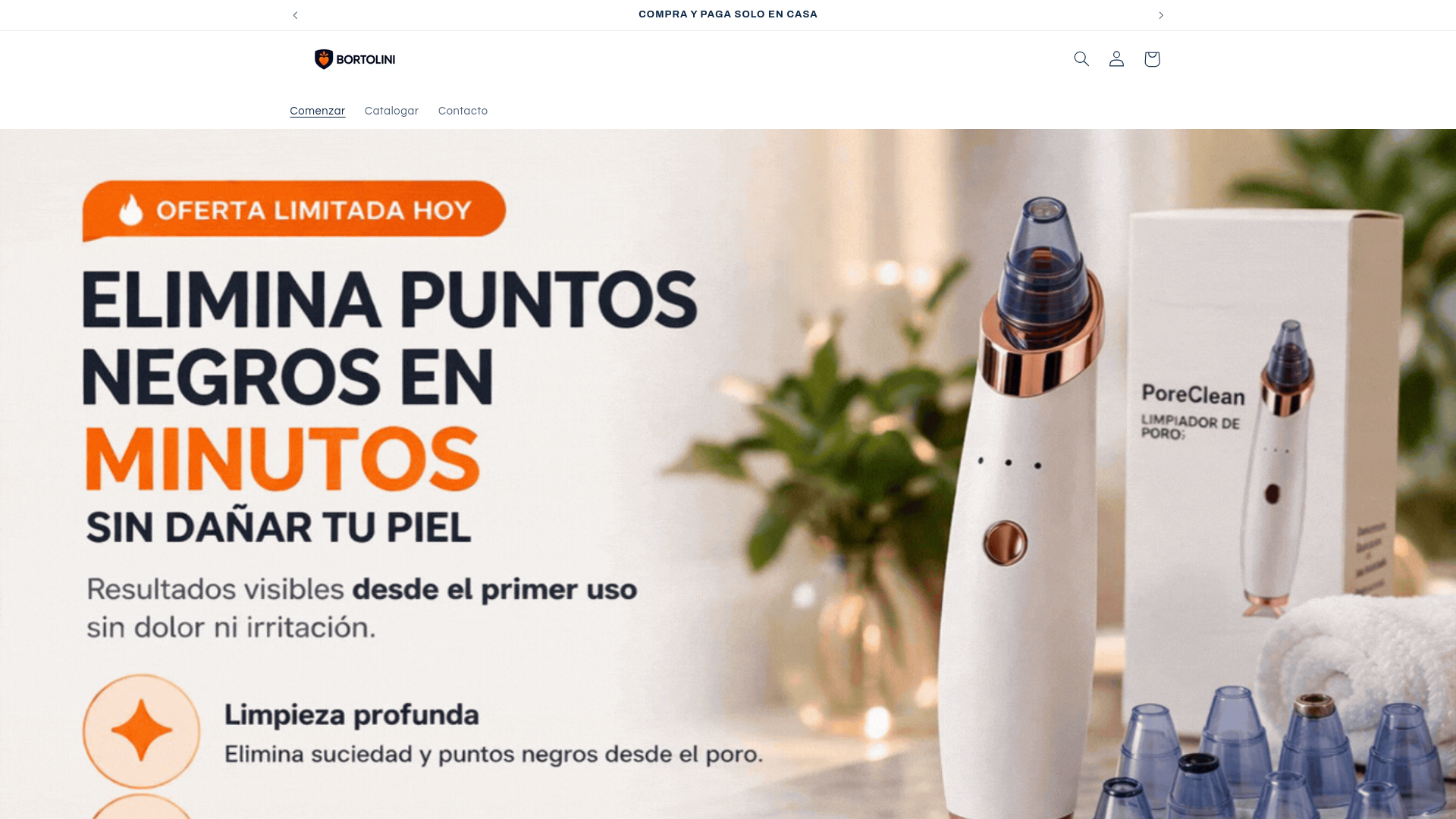 website screenshot of https://bortolini.es/