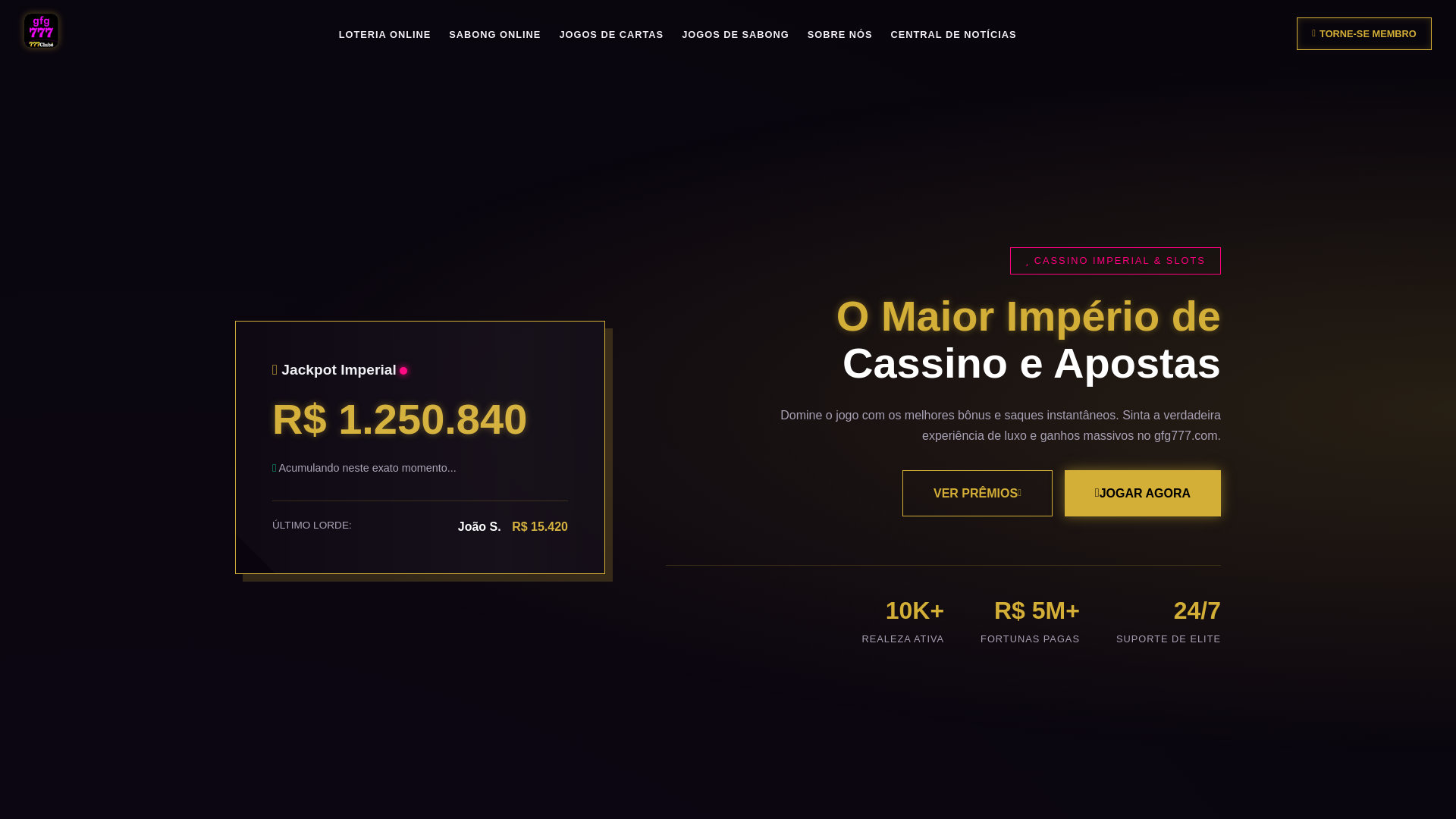 website screenshot of https://gfg777bets.com/