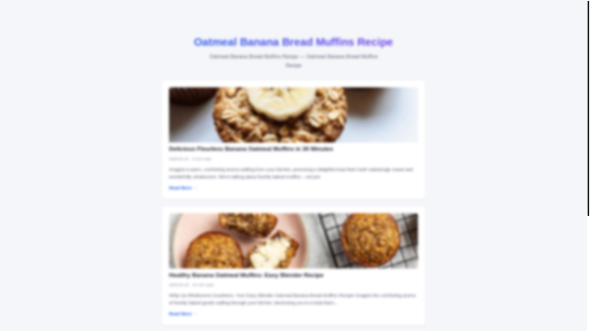 website screenshot of https://oatmeal-banana-bread-muffins-recipe.pages.dev/