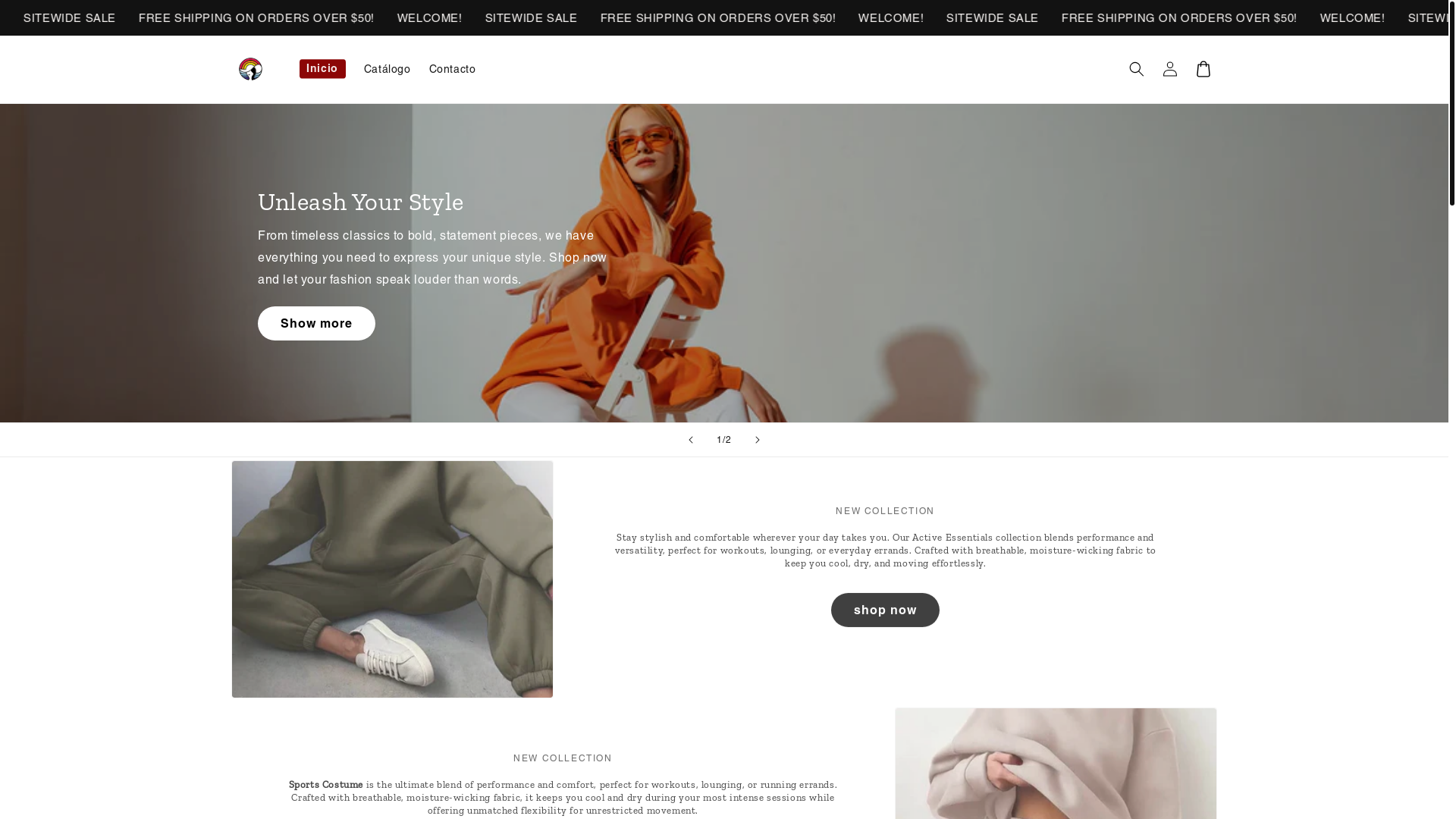 website screenshot of https://nosignalclothing.store/