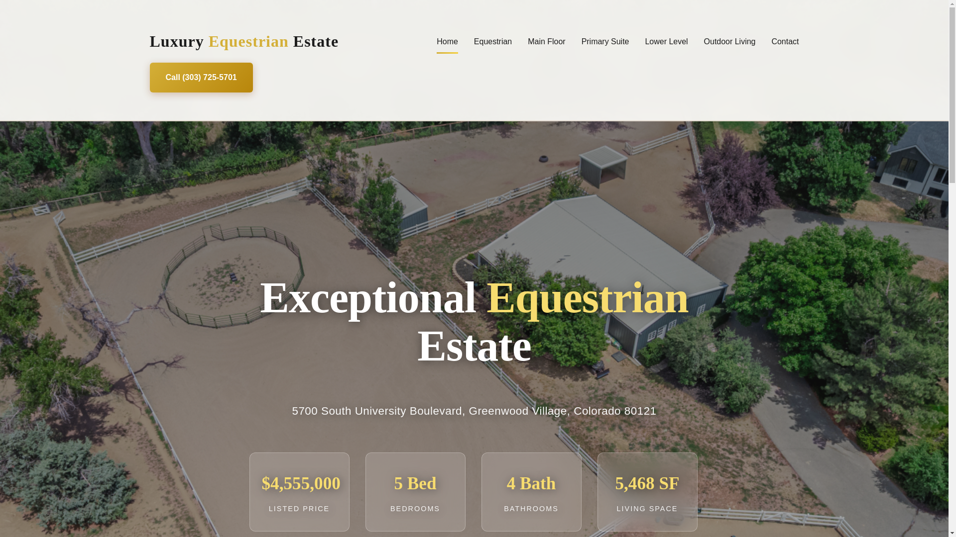 website screenshot of https://coloradoluxuryhorseranch.com/