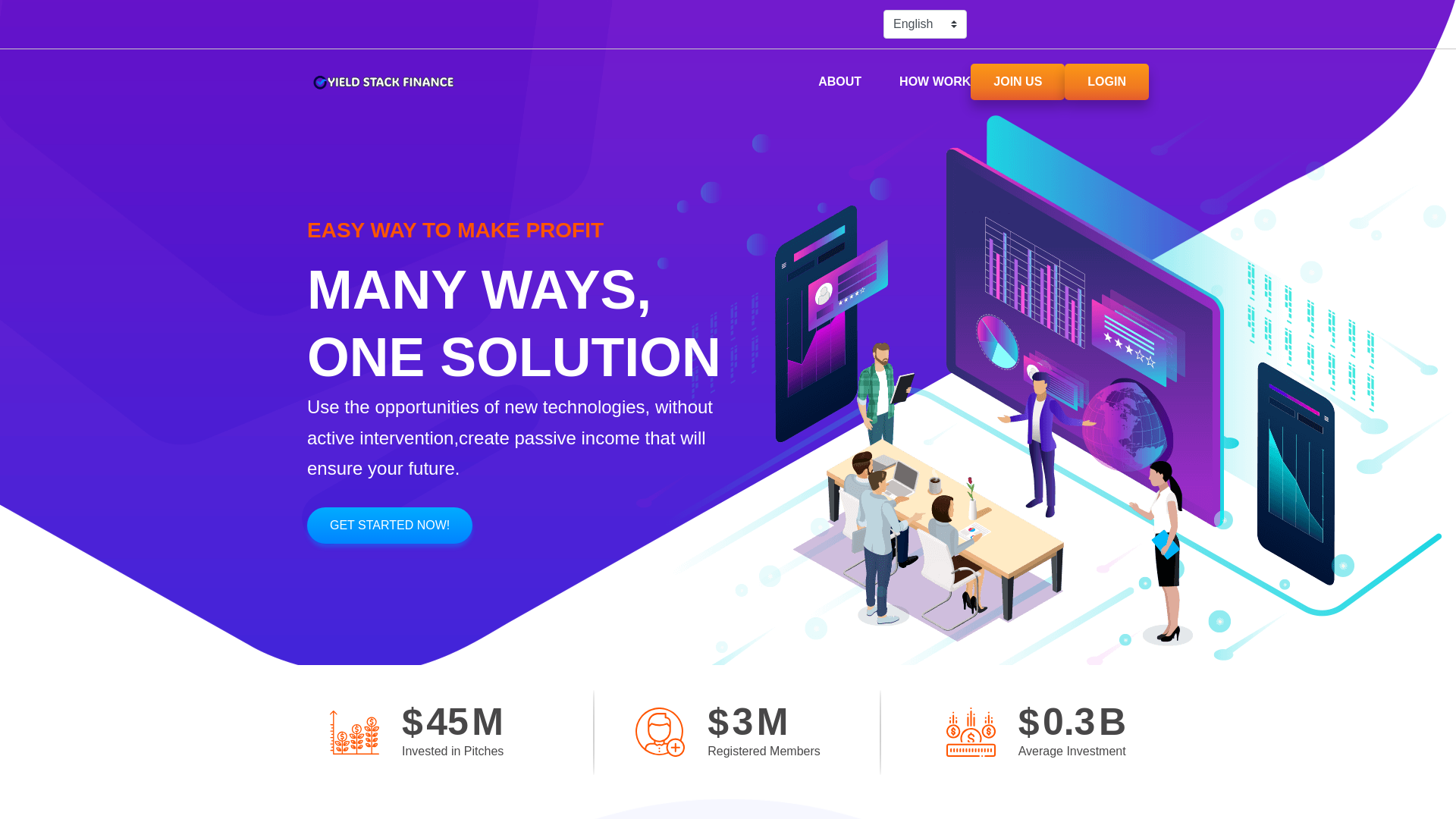 website screenshot of https://yield-stack-finance.live/