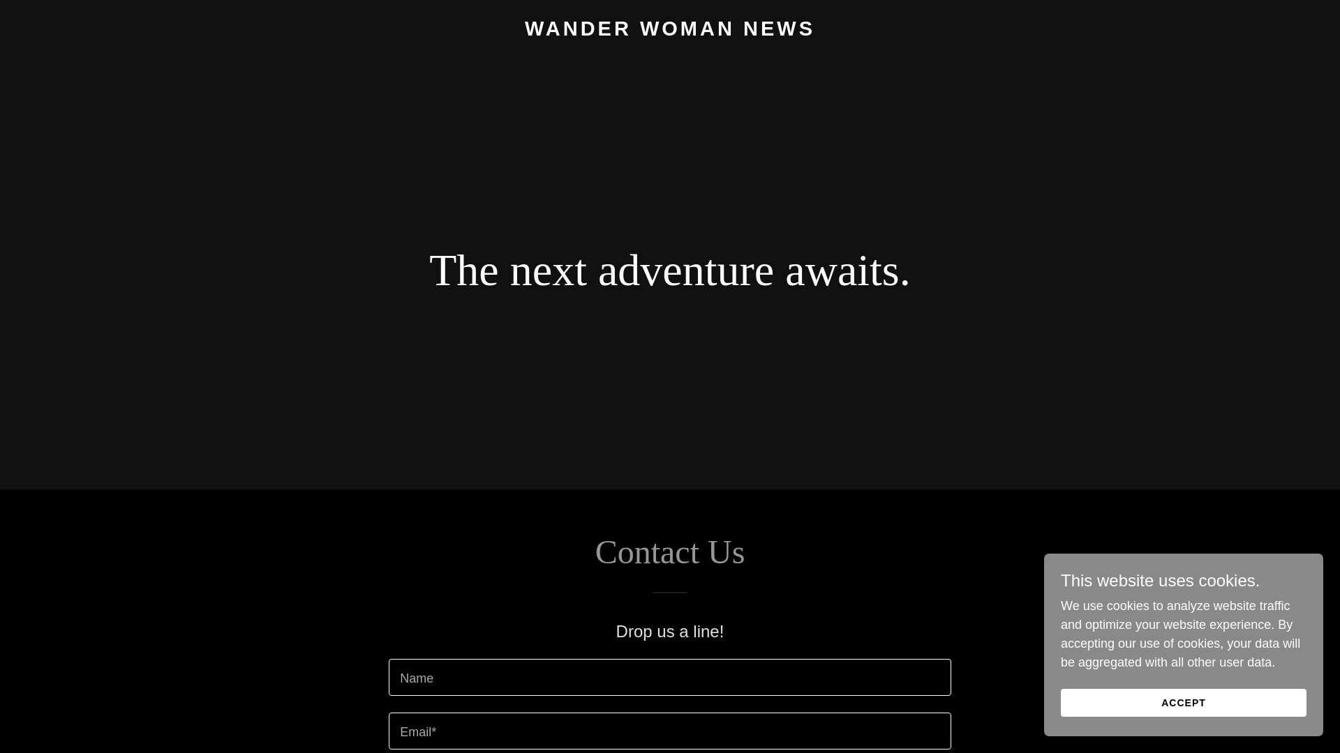 website screenshot of https://wanderwomannews.com/