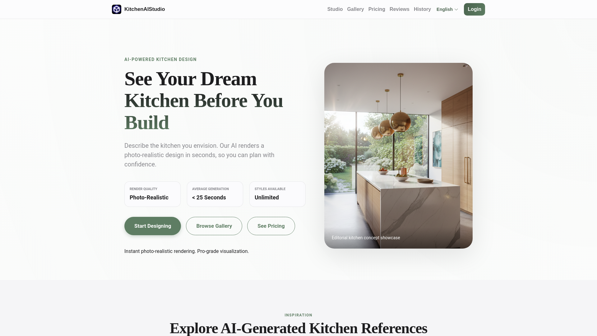 website screenshot of https://kitchenaistudio.com
