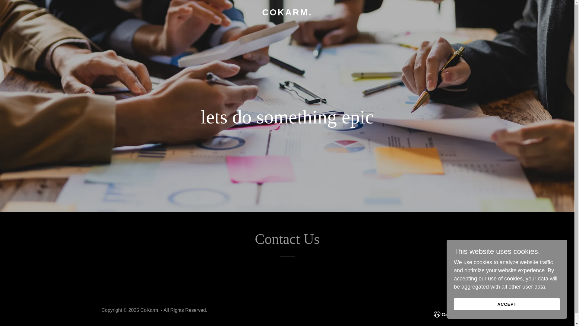website screenshot of https://cokarm.in/