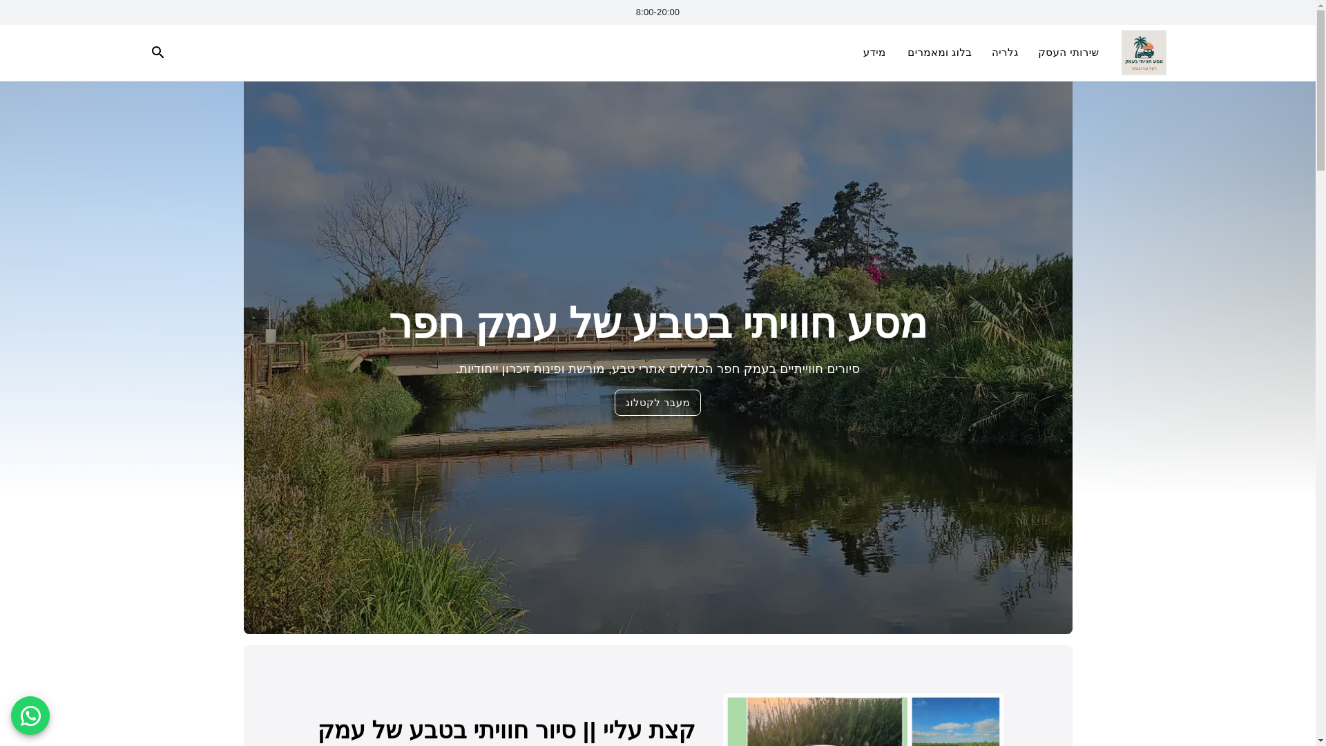 website screenshot of https://masa-hayavati.co.il/