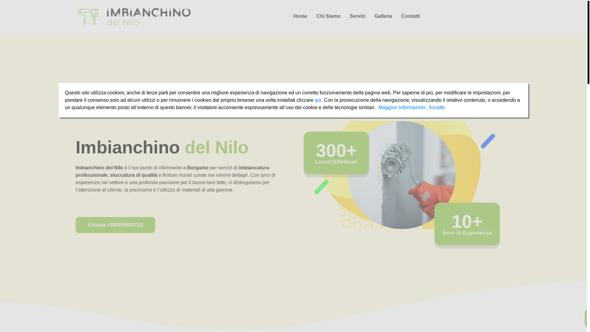 website screenshot of https://imbiancinodelnilo.it/