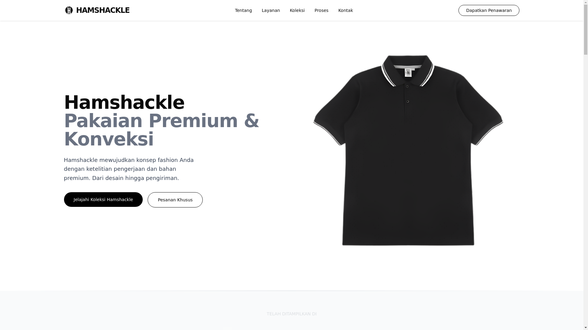 website screenshot of https://hamshackle.my.id/