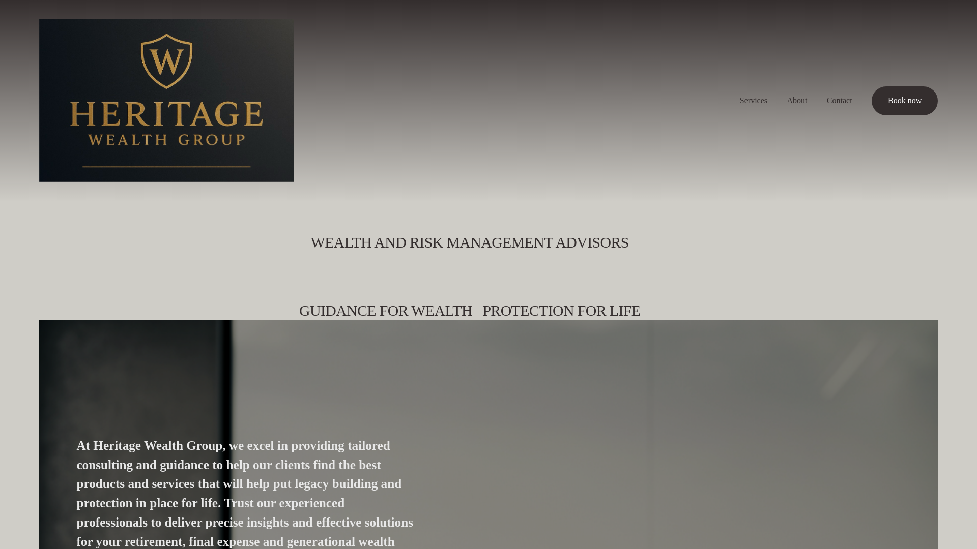 website screenshot of https://www.heritagewealthgroup.org/