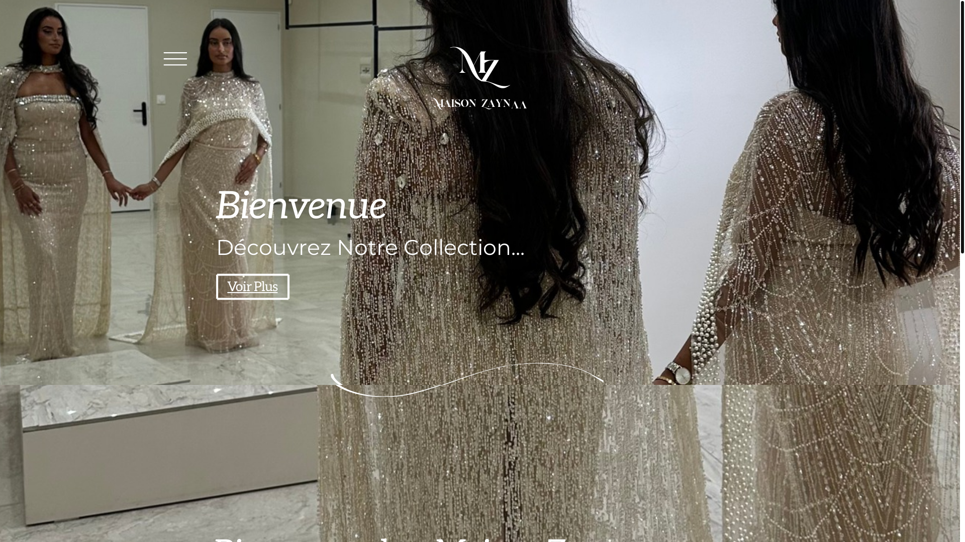 website screenshot of https://maisonzaynaa.com/