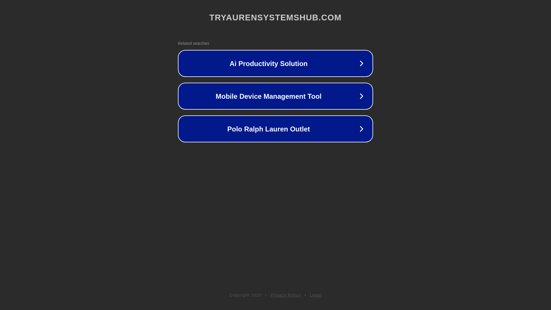 website screenshot of https://tryaurensystemshub.com/