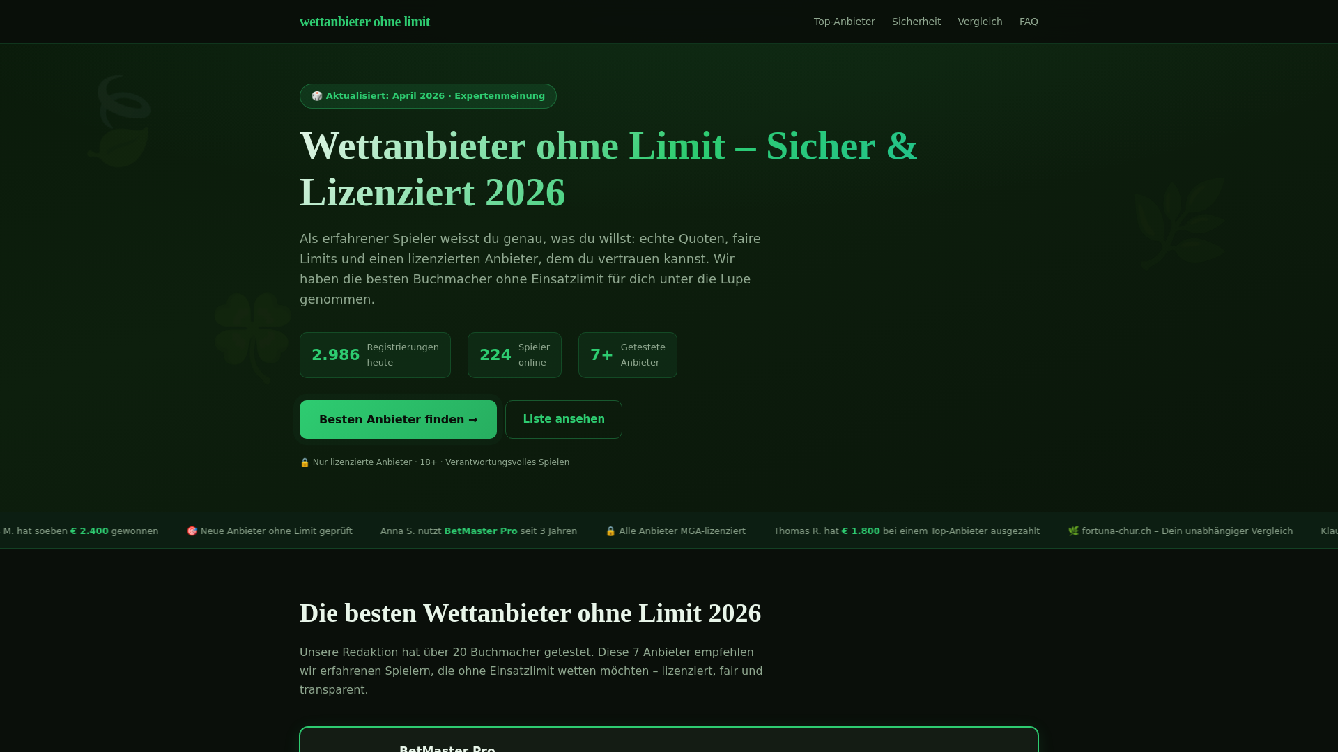 website screenshot of https://fortuna-chur-ch.pages.dev/