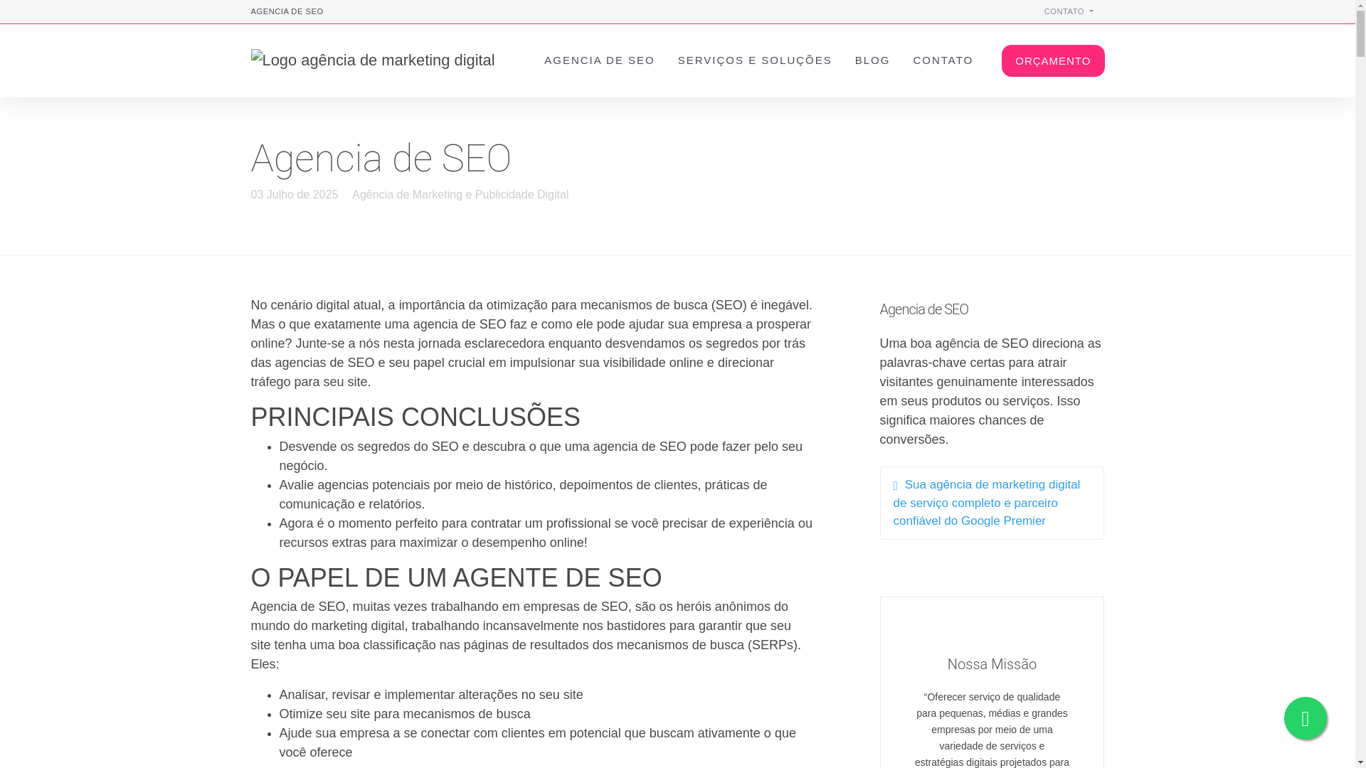 website screenshot of https://agencia-de-seo.pages.dev/