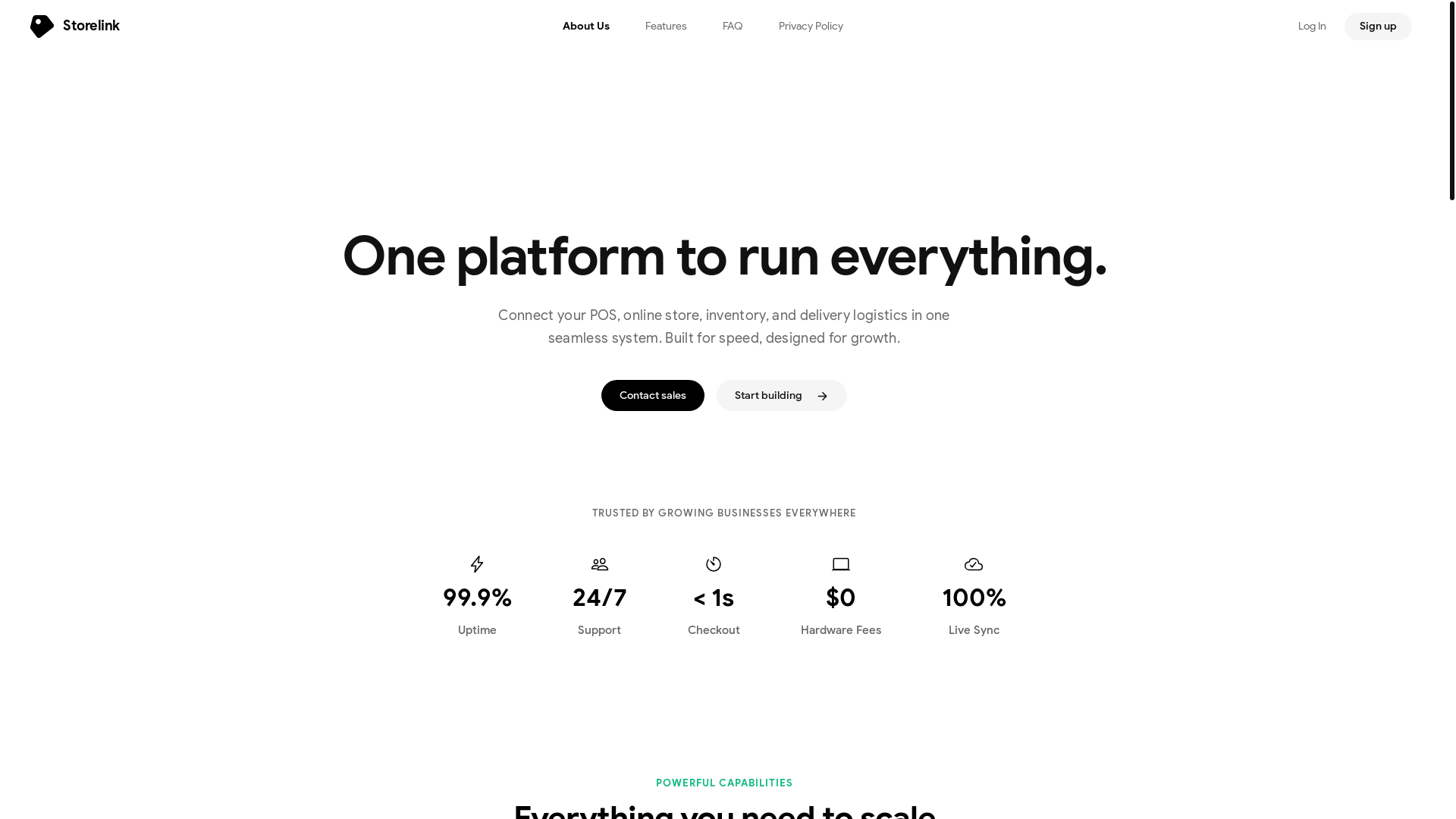 website screenshot of https://storelinktt.com/